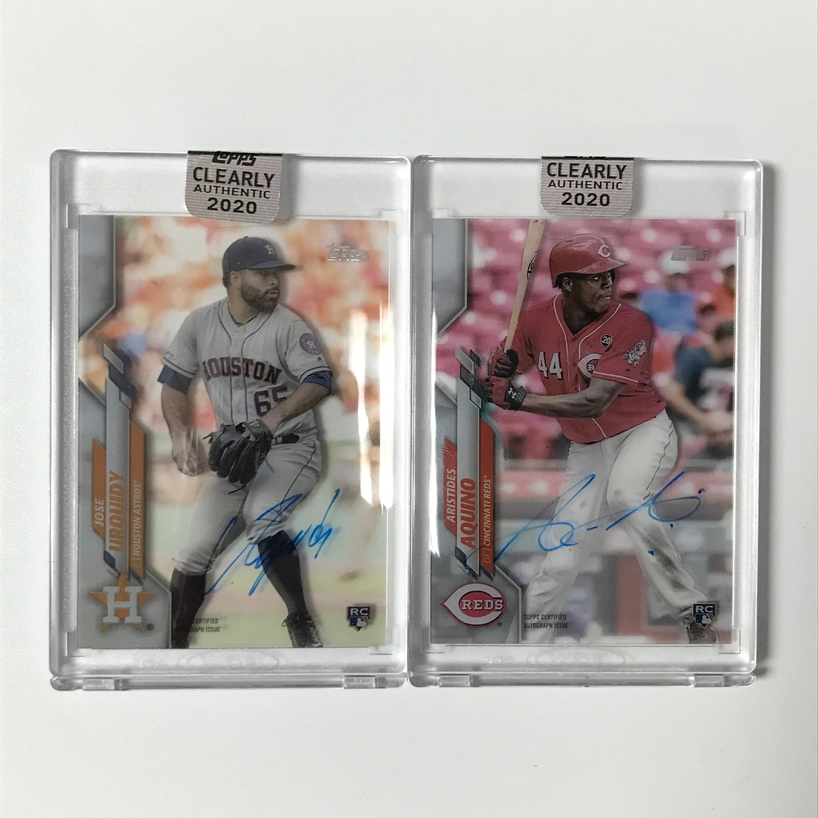 LOT OF 2 2020 TOPPS CLEARLY AUTHENTIC SIGNED TRADING CARDS (1 of 1)