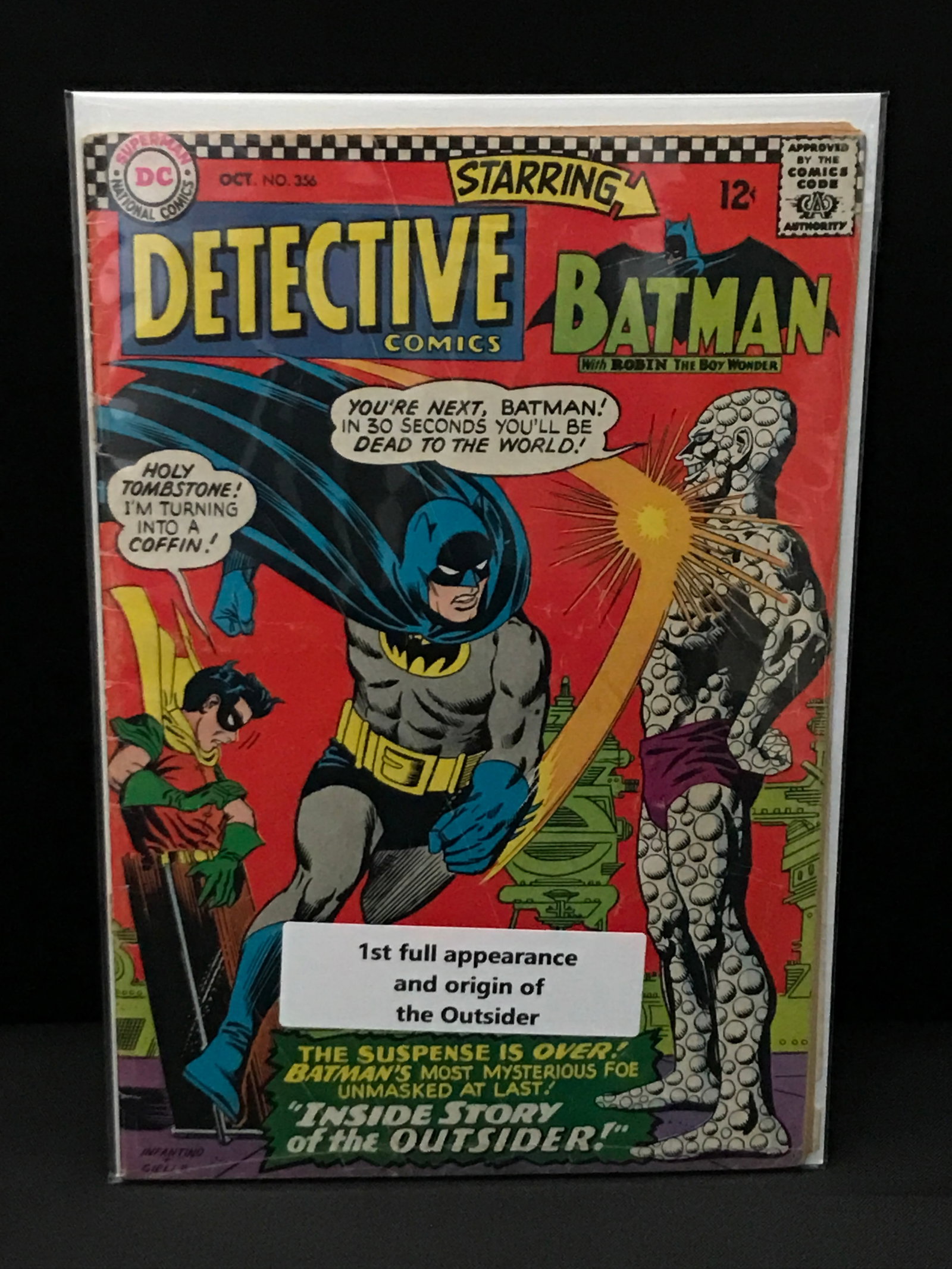 DETECTIVE COMICS #356 1ST FULL APP OF THE OUTSIDER - DC COMICS (1 of 1)