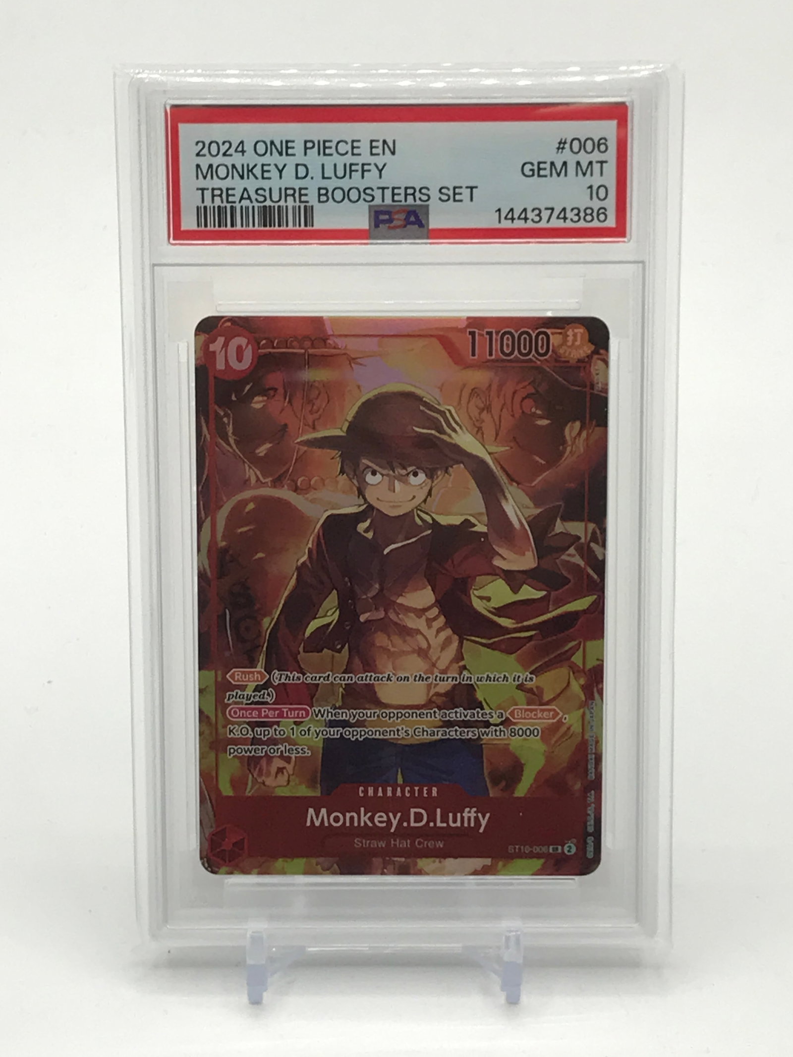 2024 ONE PIECE EN MONKEY D.LUFFY TREASURE BOOSTERS SET TRADING CARD - PSA GRADE 10 (1 of 1)