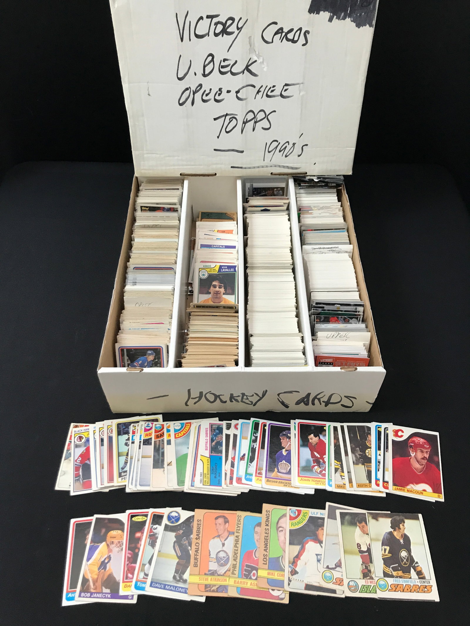 BOX OF 1990'S HOCKEY TRADING CARDS (1 of 1)