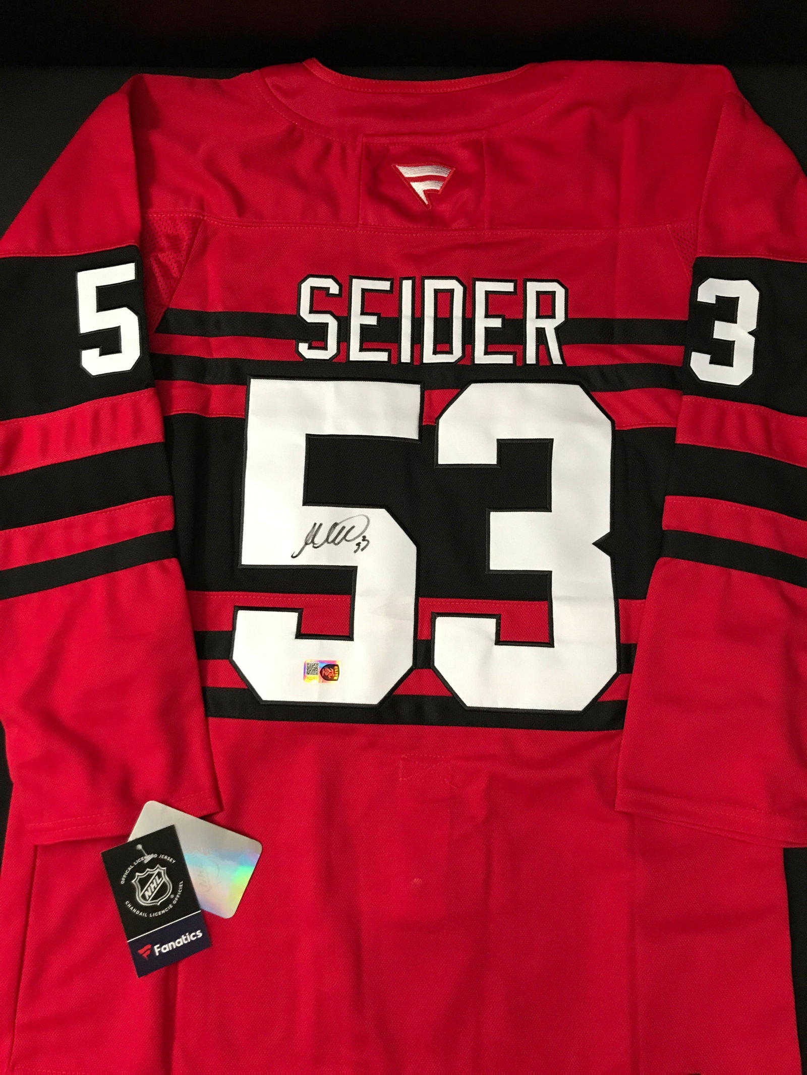MORITZ SEIDER SIGNED DETROIT RED WINGS CUSTOM JERSEY - ELITE COA (1 of 3)