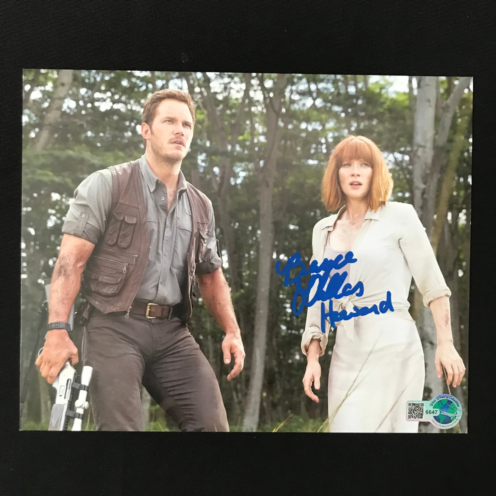 BRYCE DALLAS HOWARD SIGNED JURASSIC PARK 8X10 - WWOC COA: Prices are in Canadian dollars
