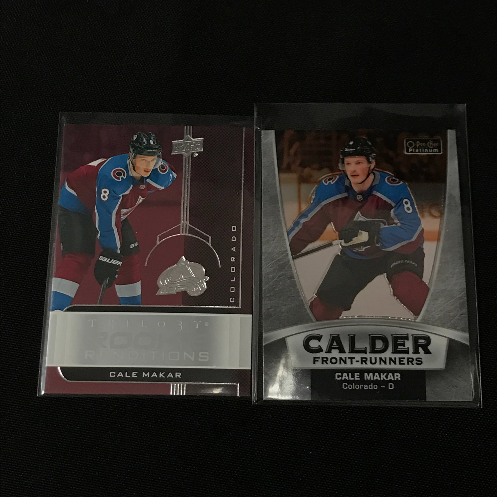 LOT OF 2 CALE MAKAR ROOKIE TRADING CARDS: Prices are in Canadian dollars