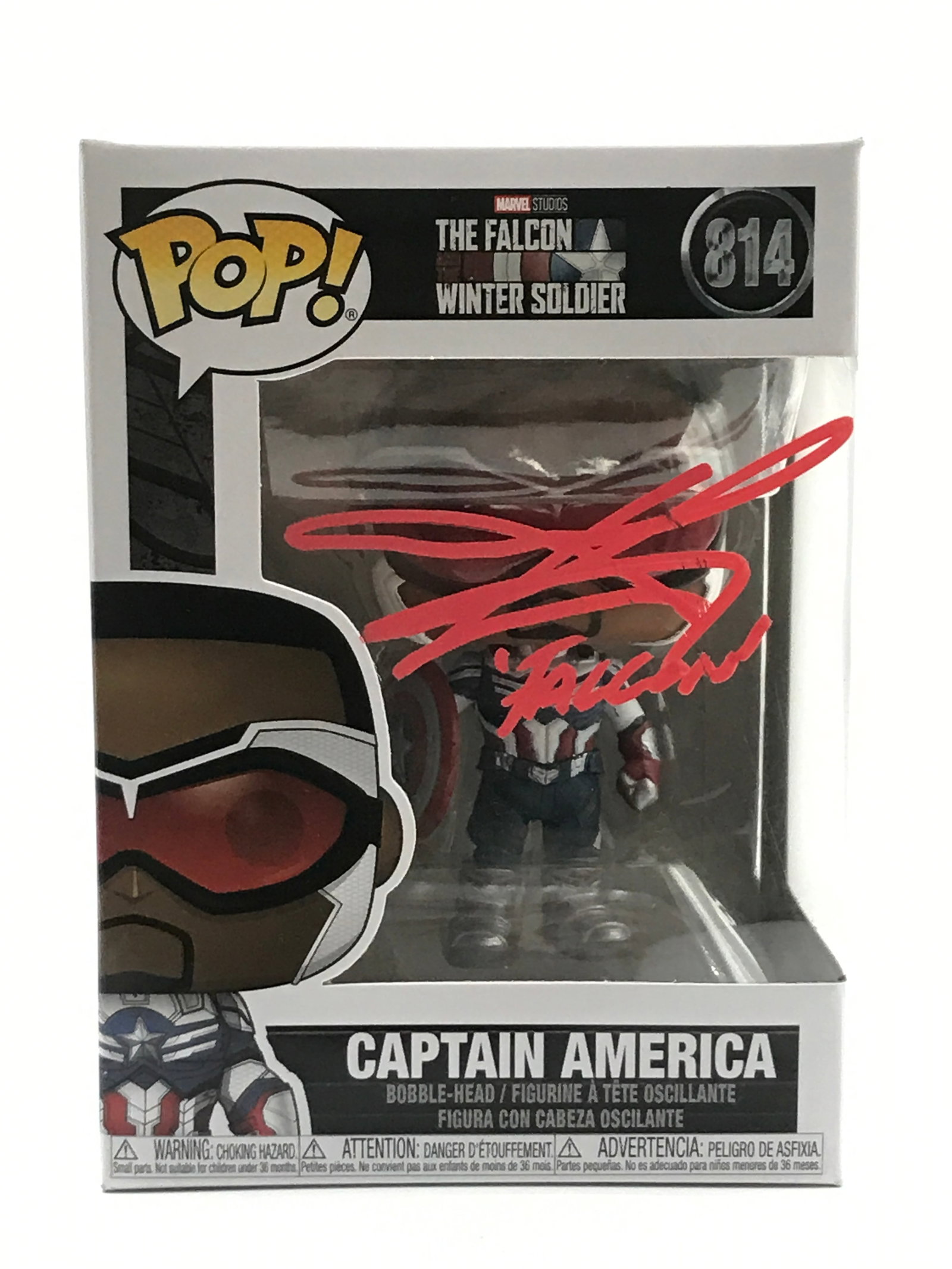 ANTHONY MACKIE SIGNED CAPTAIN AMERICA FUNKO POP - KB COA (1 of 2)