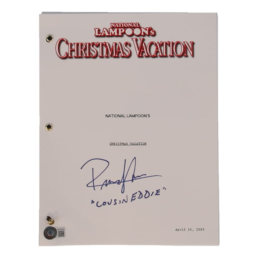 RANDY QUAID SIGNED "COUSIN EDDIE" NATIONAL LAMPOONS CHRISTMAS VACATION SCRIPT COVER - BECKETT COA (1 of 1)