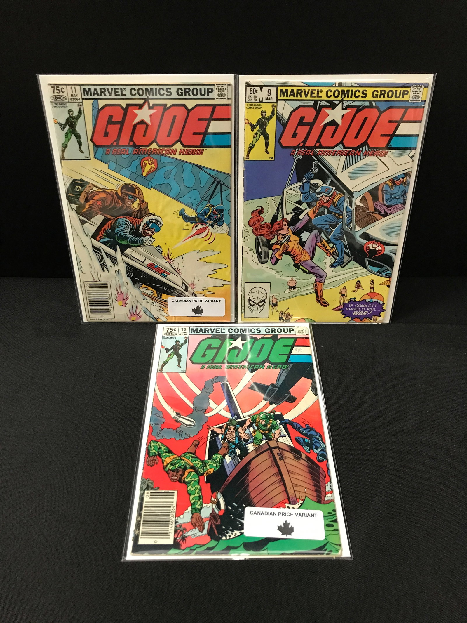 LOT OF 3 G.I. JOE COMICS - MARVEL COMICS (1 of 1)