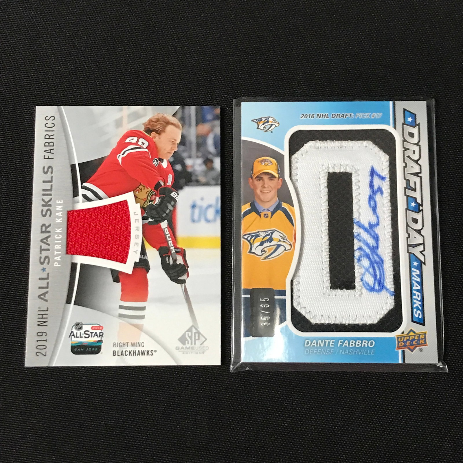 LOT OF 2 HOCKEY PATCH TRADING CARDS - 1 SIGNED: Prices are in Canadian dollars