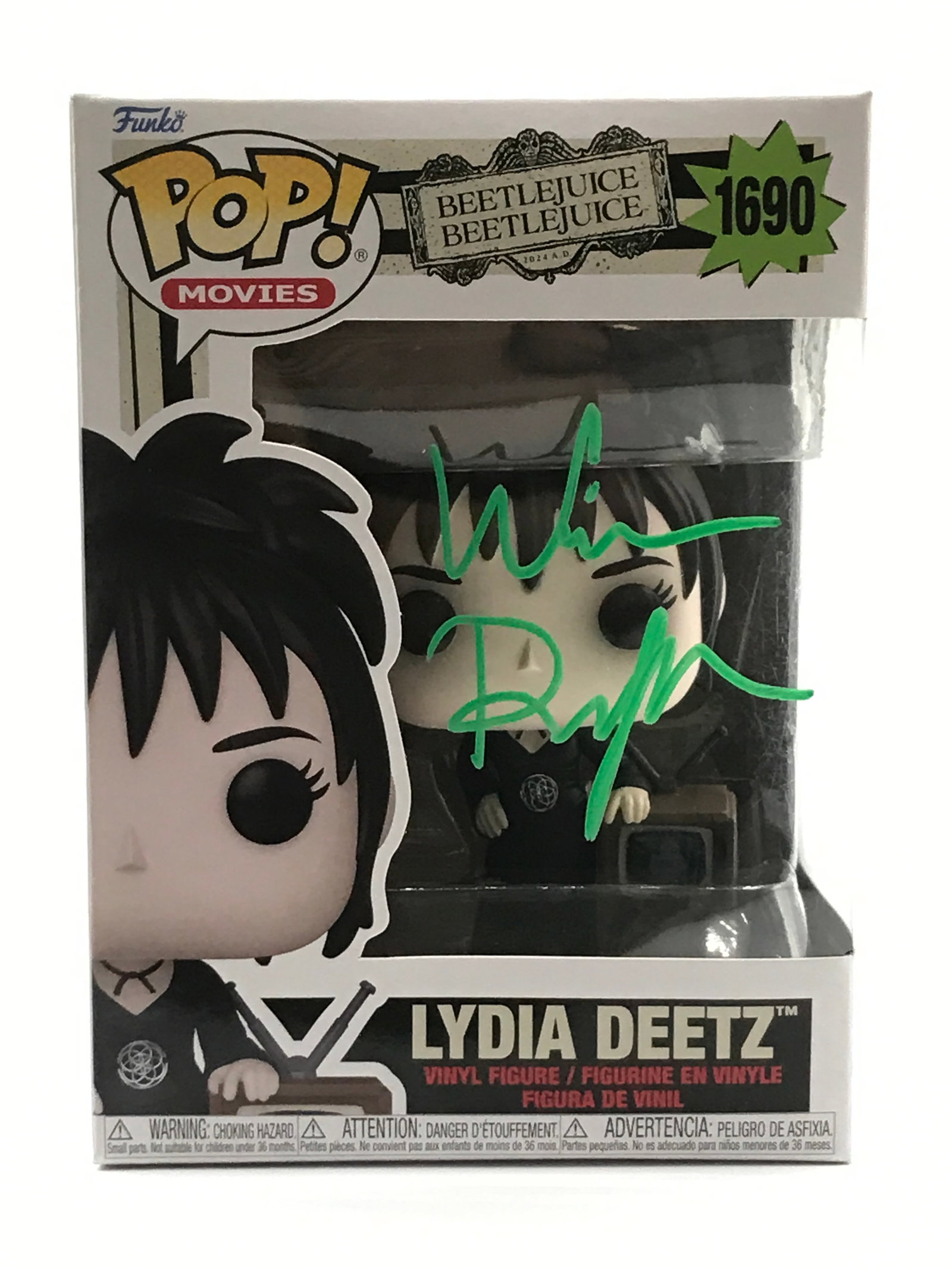 WINONA RYDER SIGNED LYDIA DEETZ BEETLEJUICE FUNKO POP - KB COA: Prices are in Canadian dollars