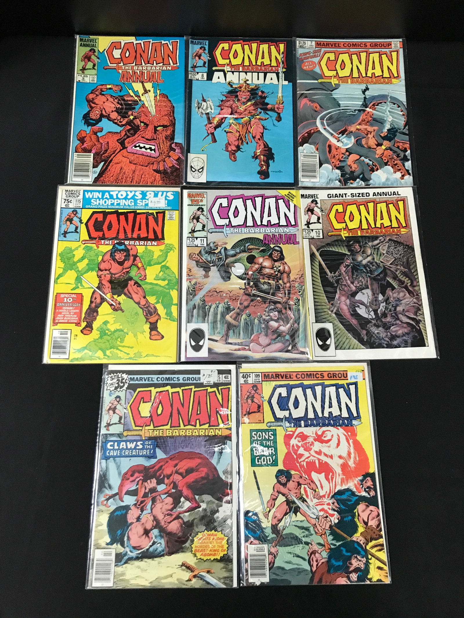 LOT OF 8 CONAN THE BARBARIAN COMICS - MARVEL COMICS (1 of 1)
