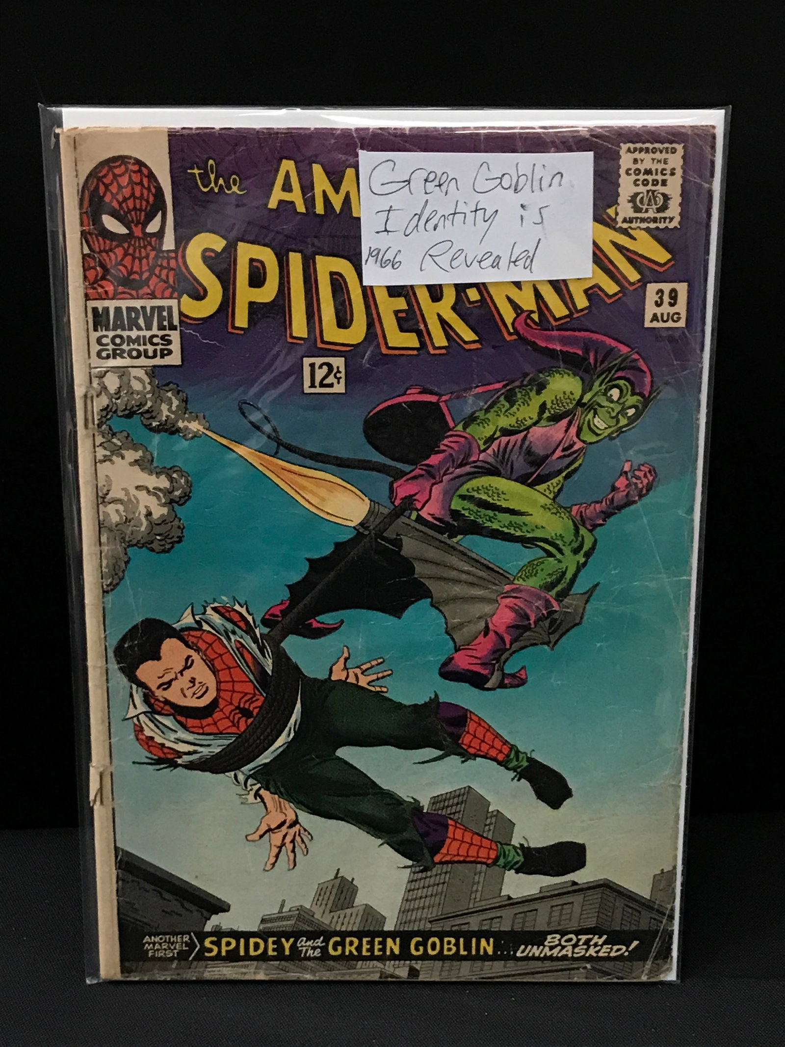 THE AMAZING SPIDERMAN #39 (1966) GREEN GOBLIN IDENTITY REVEALED - MARVEL COMICS (1 of 1)