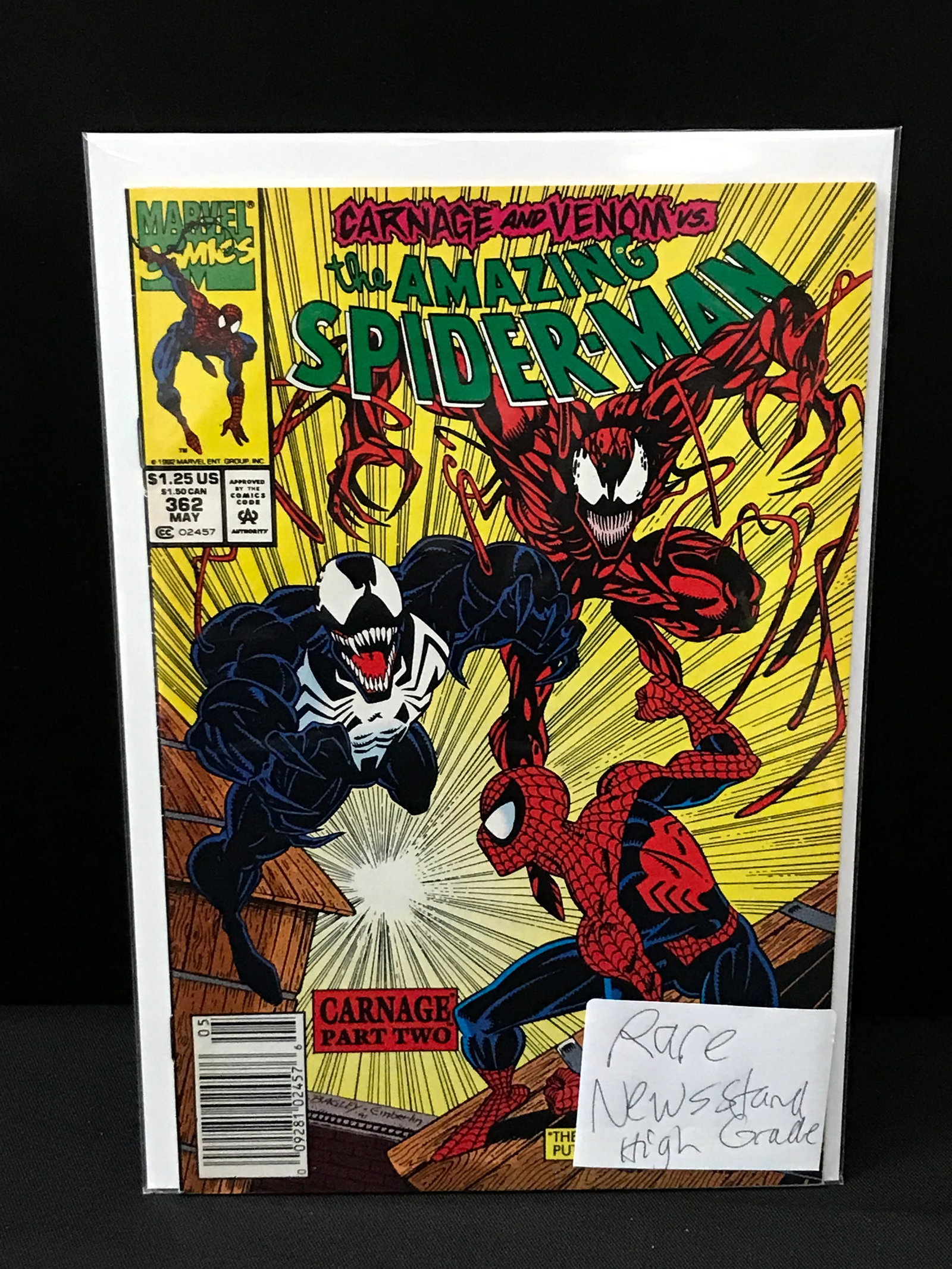 THE AMAZING SPIDERMAN #362 NEWSSTAND EDITION - MARVEL COMICS (1 of 1)