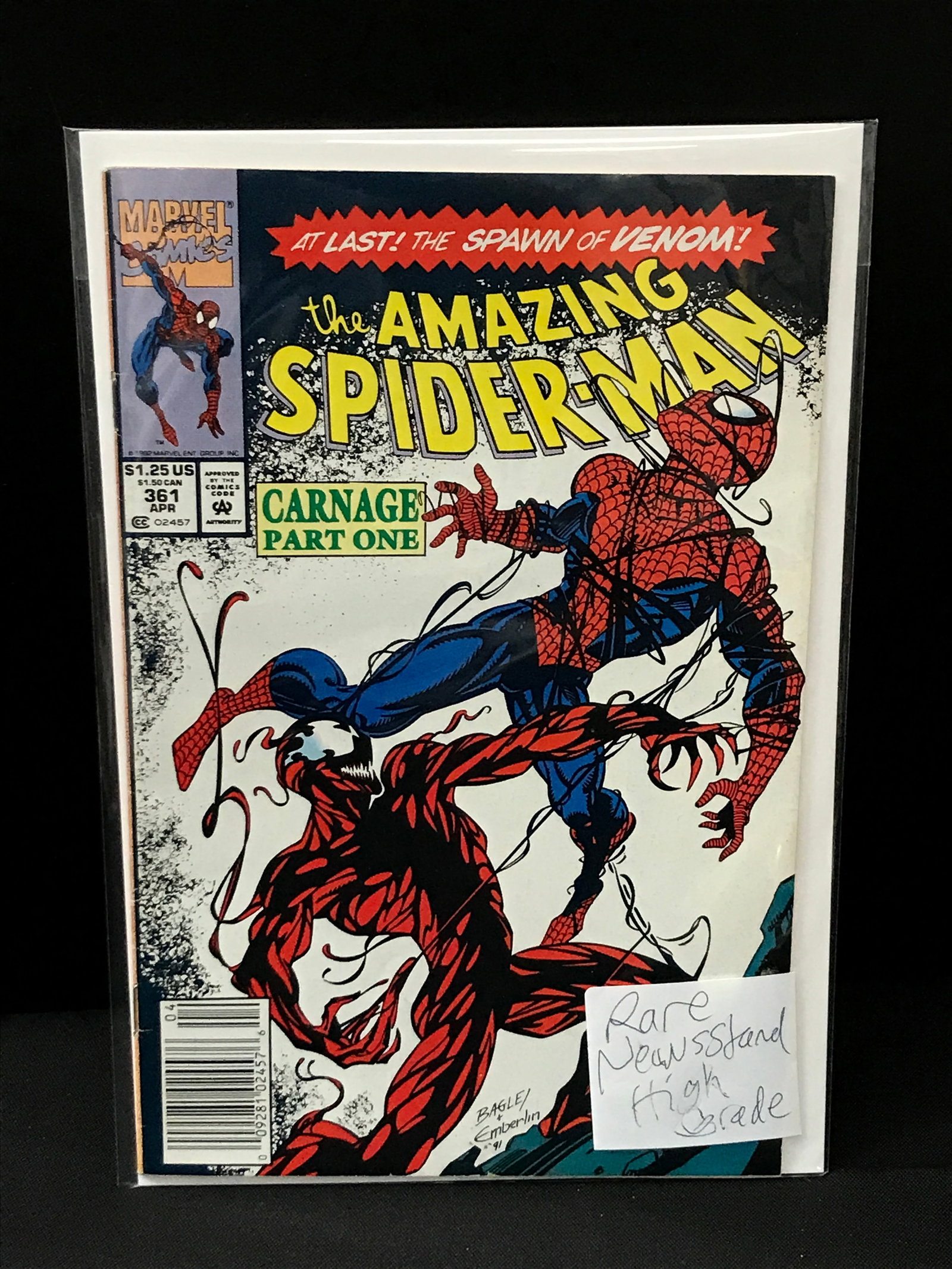 THE AMAZING SPIDERMAN #361 NEWSSTAND EDITION - MARVEL COMICS (1 of 1)