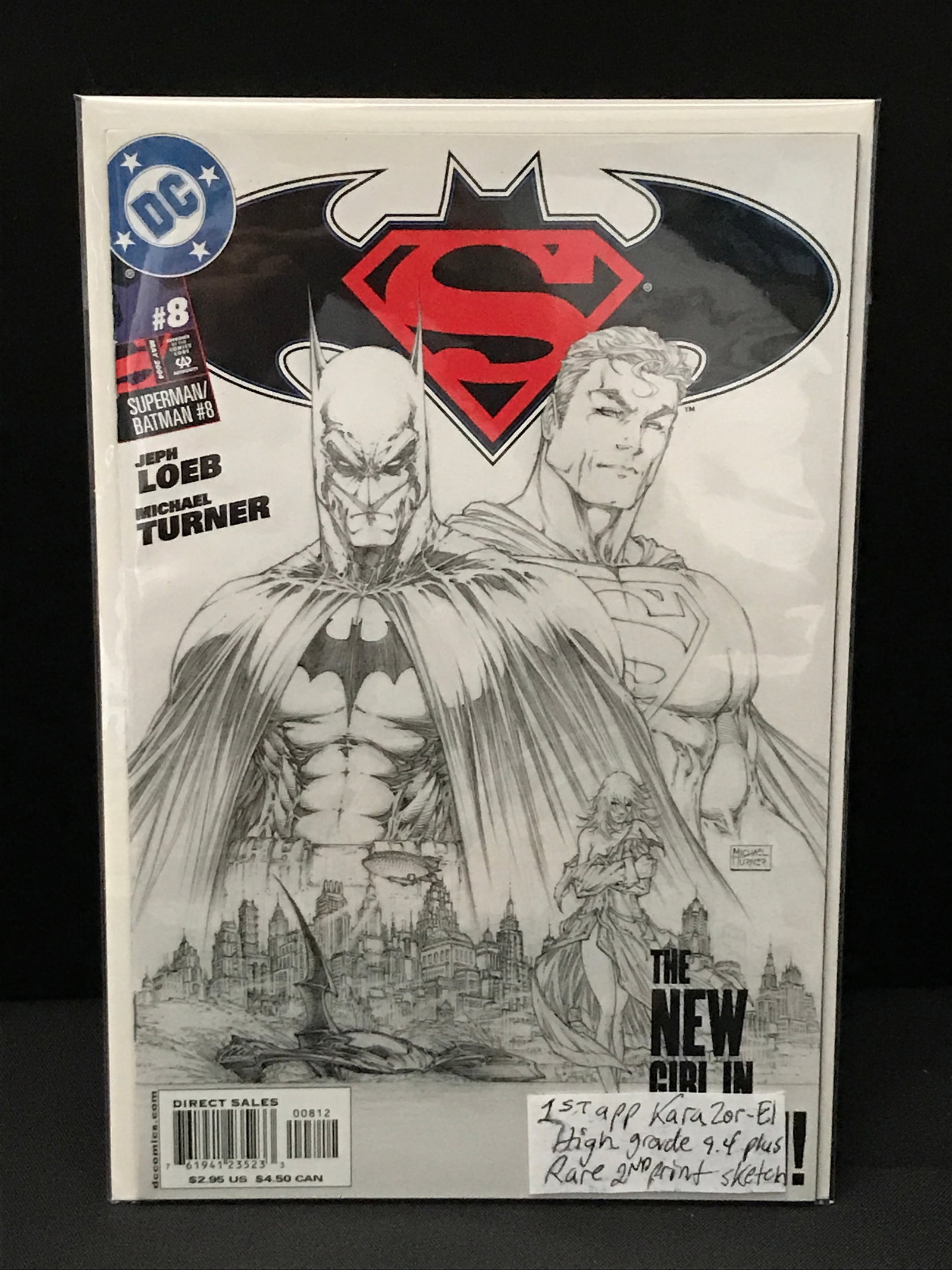 SUPERMAN / BATMAN #8 1ST APP KARAZOR -EL RARE 2ND PRINT SKETCH - DC COMICS (1 of 1)
