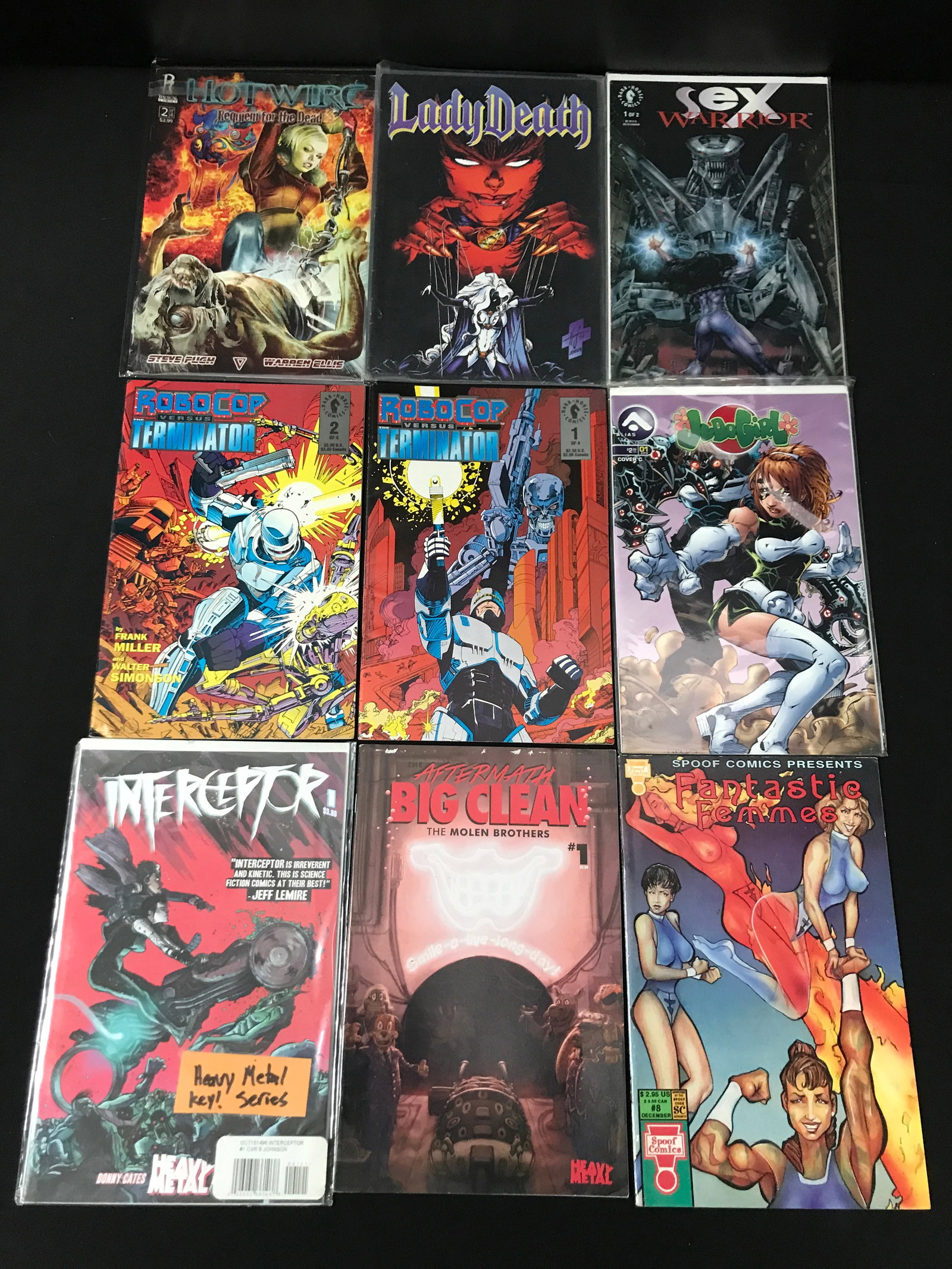LOT OF 9 COMIC BOOKS - VARIOUS TITLES AND PUBLISHERS: Prices are in Canadian dollars