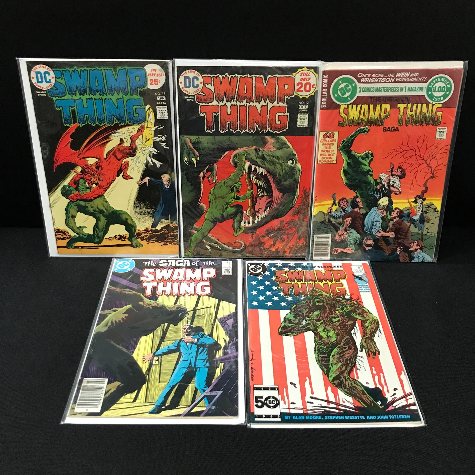 LOT OF 5 SWAMP THING COMICS - DC COMICS: Prices are in Canadian dollars
