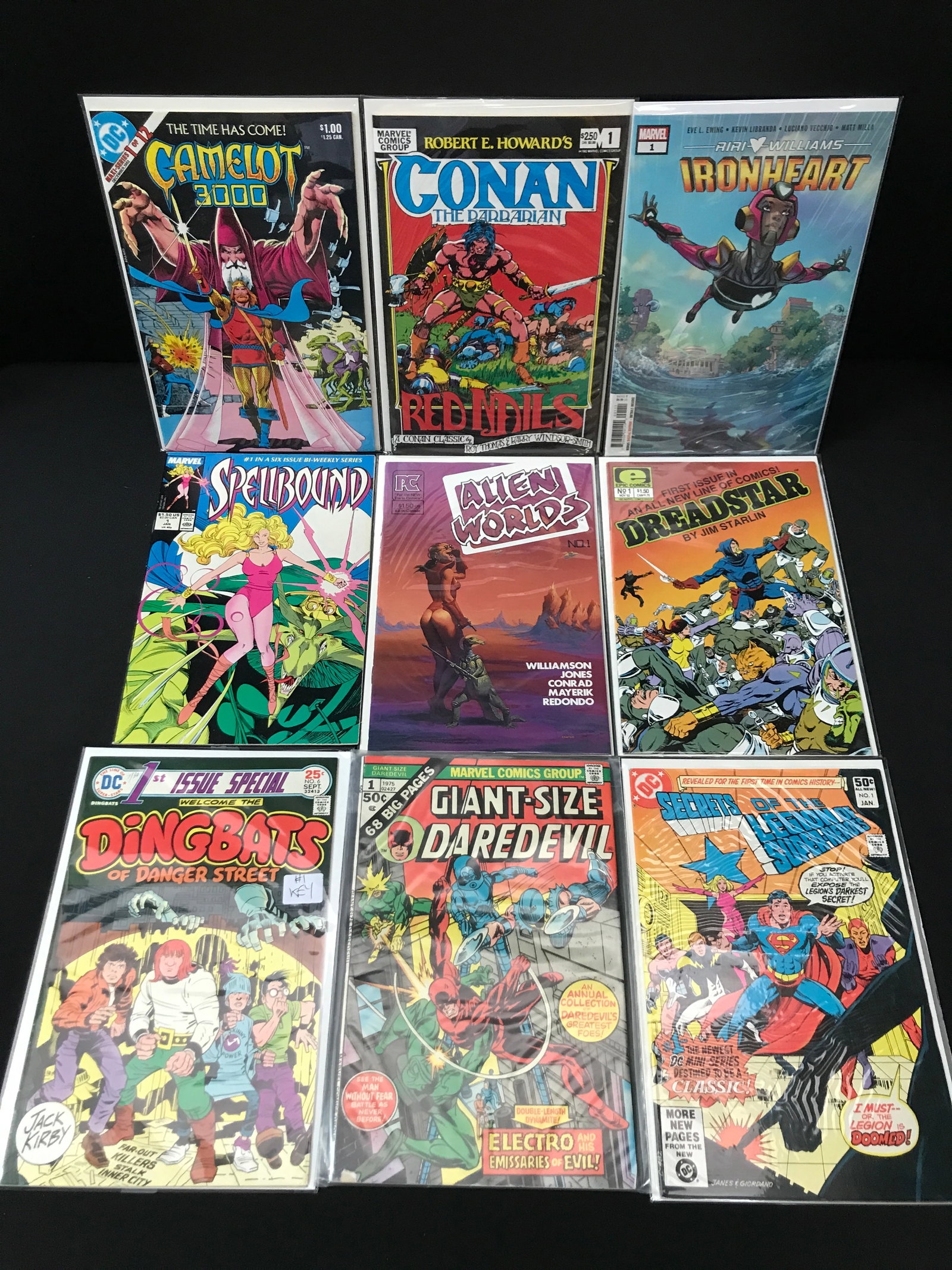 LOT OF 9 COMICS VARIOUS TITLES AND PUBLISHERS - ALL #1'S: Prices are in Canadian Dollars