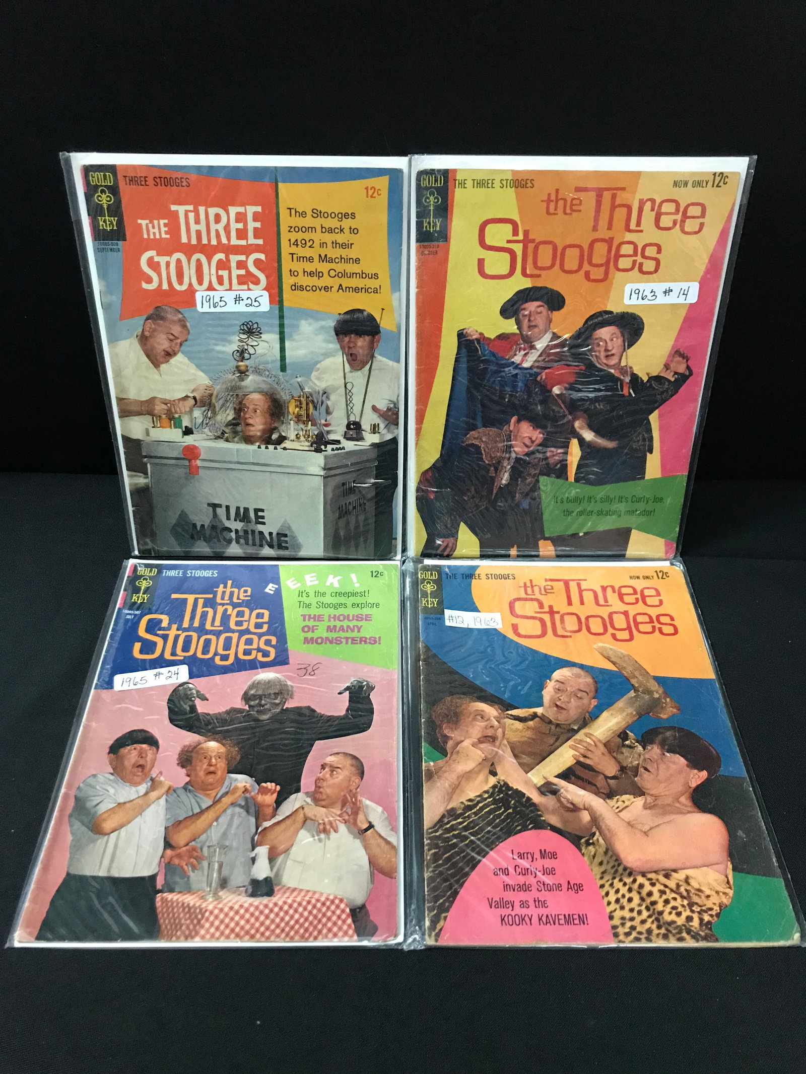 LOT OF 4 THE THREE STOOGES COMICS - GOLD KEY COMICS: Prices are in Canadian Dollars