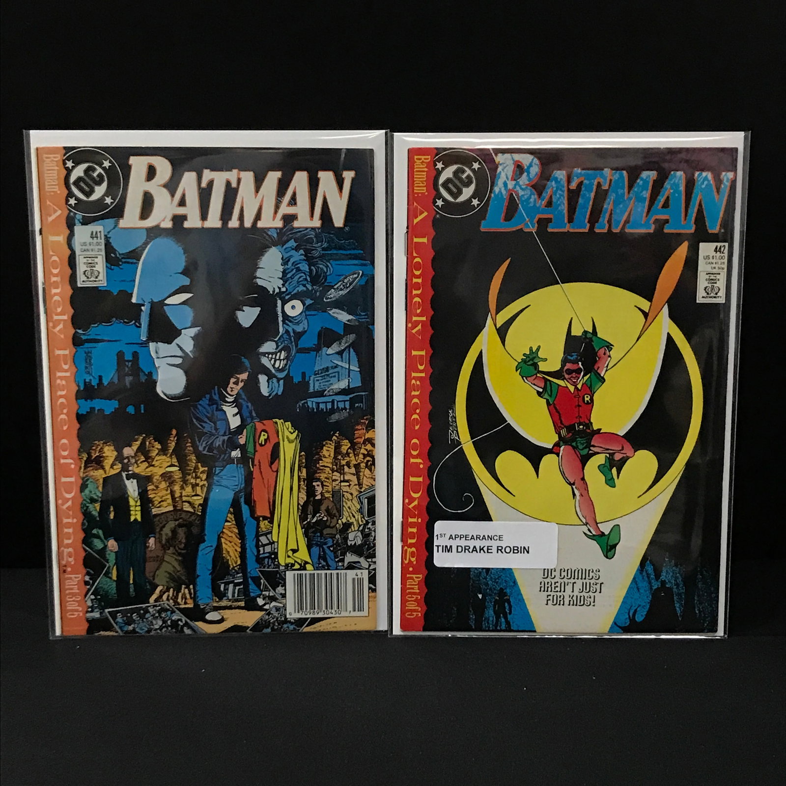 LOT OF 2 BATMAN COMICS #441 - #442 - DC COMICS: Prices are in Canadian Dollars