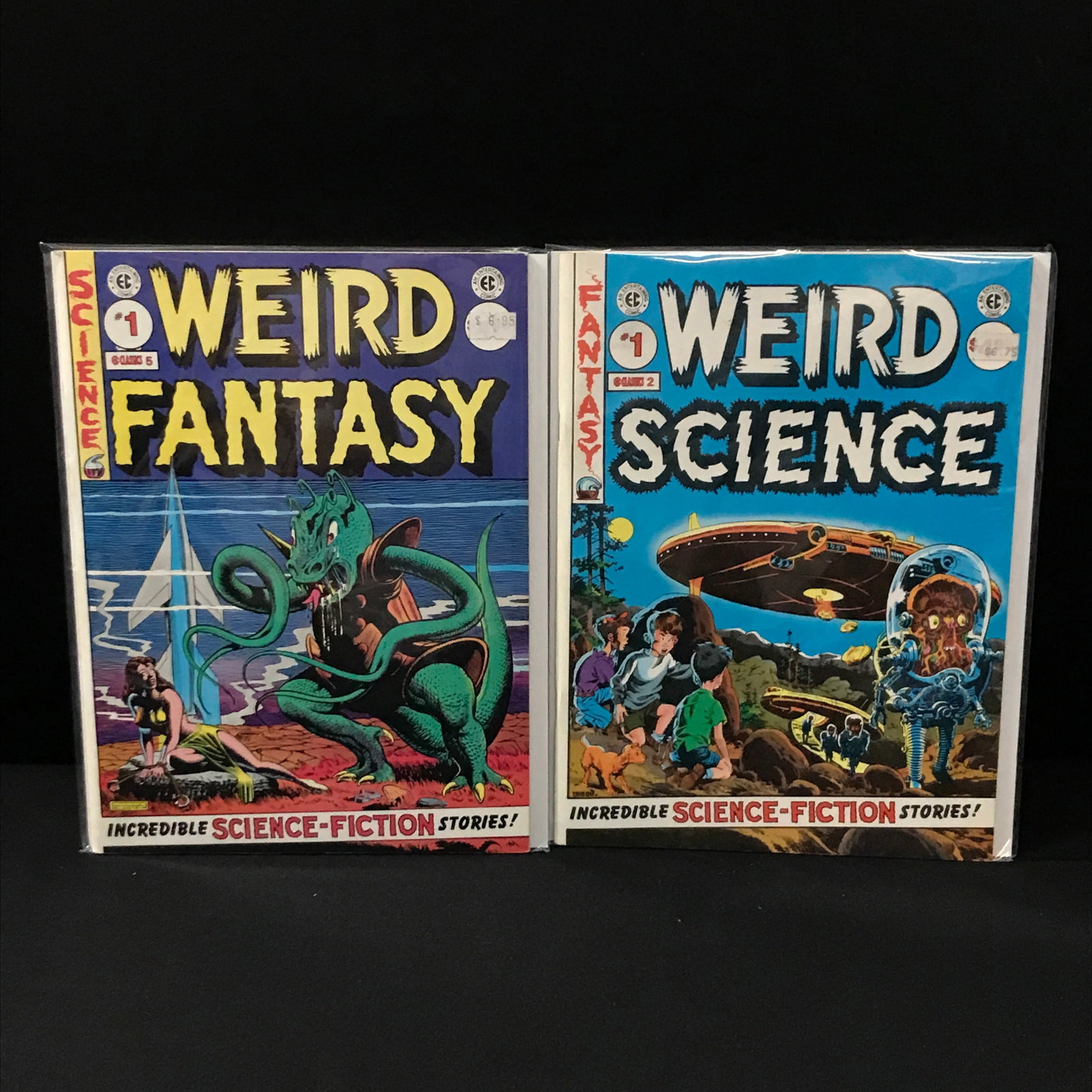 LOT OF 2 COMICS WEIRD FANTASY #1 AND WEIRD SCIENCE #1 - AN ENTERAINING COMICS (1 of 1)