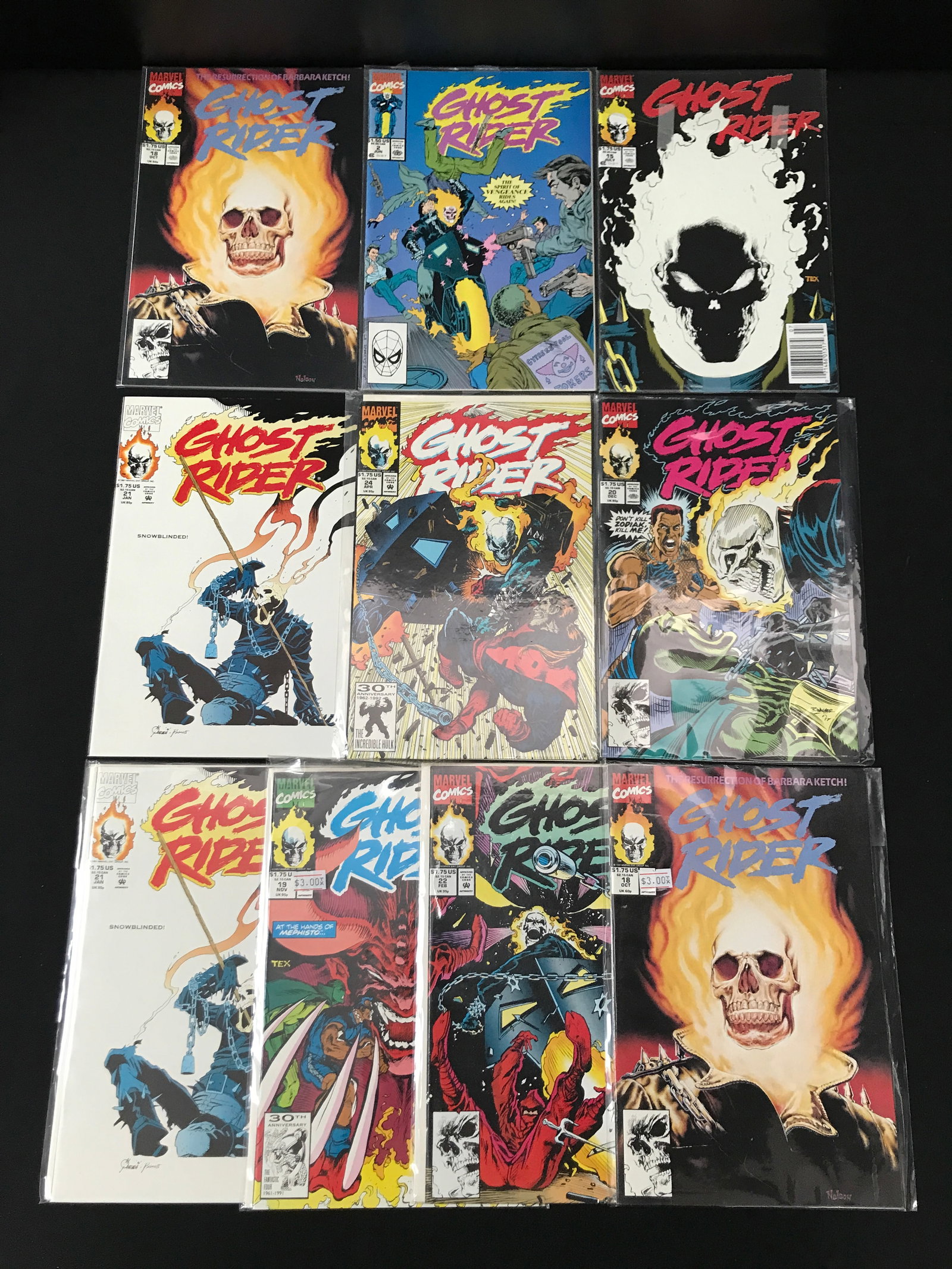 LOT OF 11 GHOST RIDER COMICS - MARVEL COMICS (1 of 1)