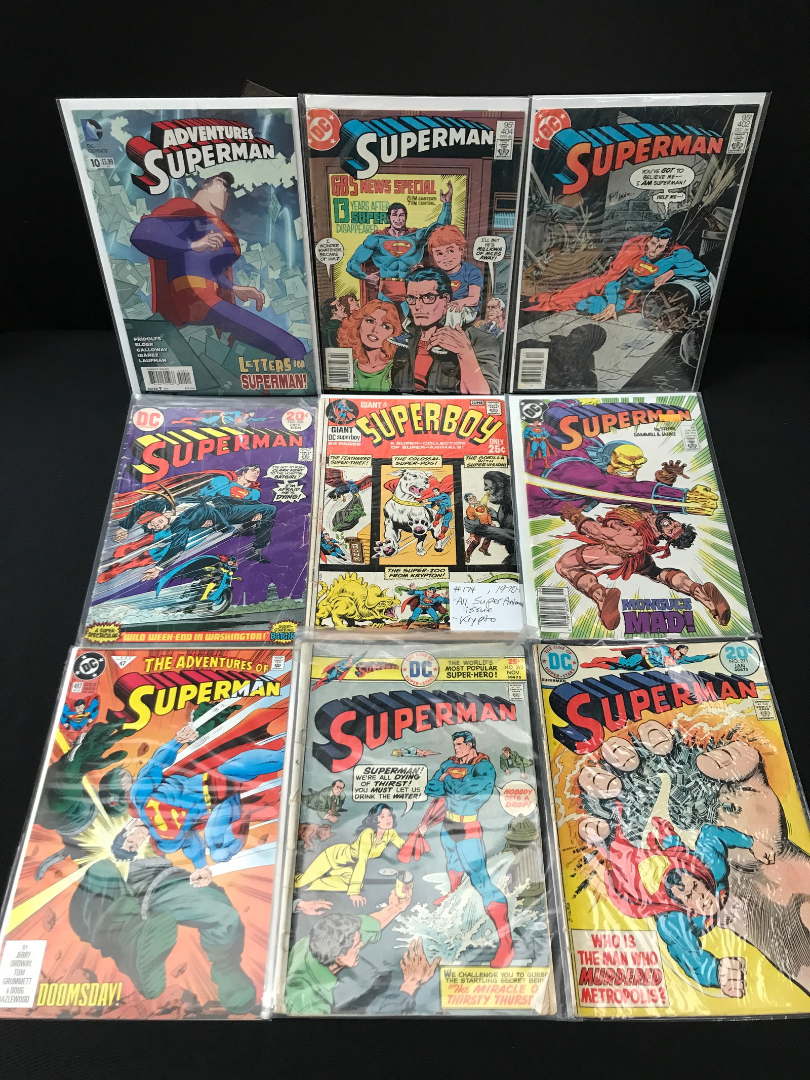 LOT OF 9 SUPERMAN / SUPERBOY COMICS - DC COMICS (1 of 1)