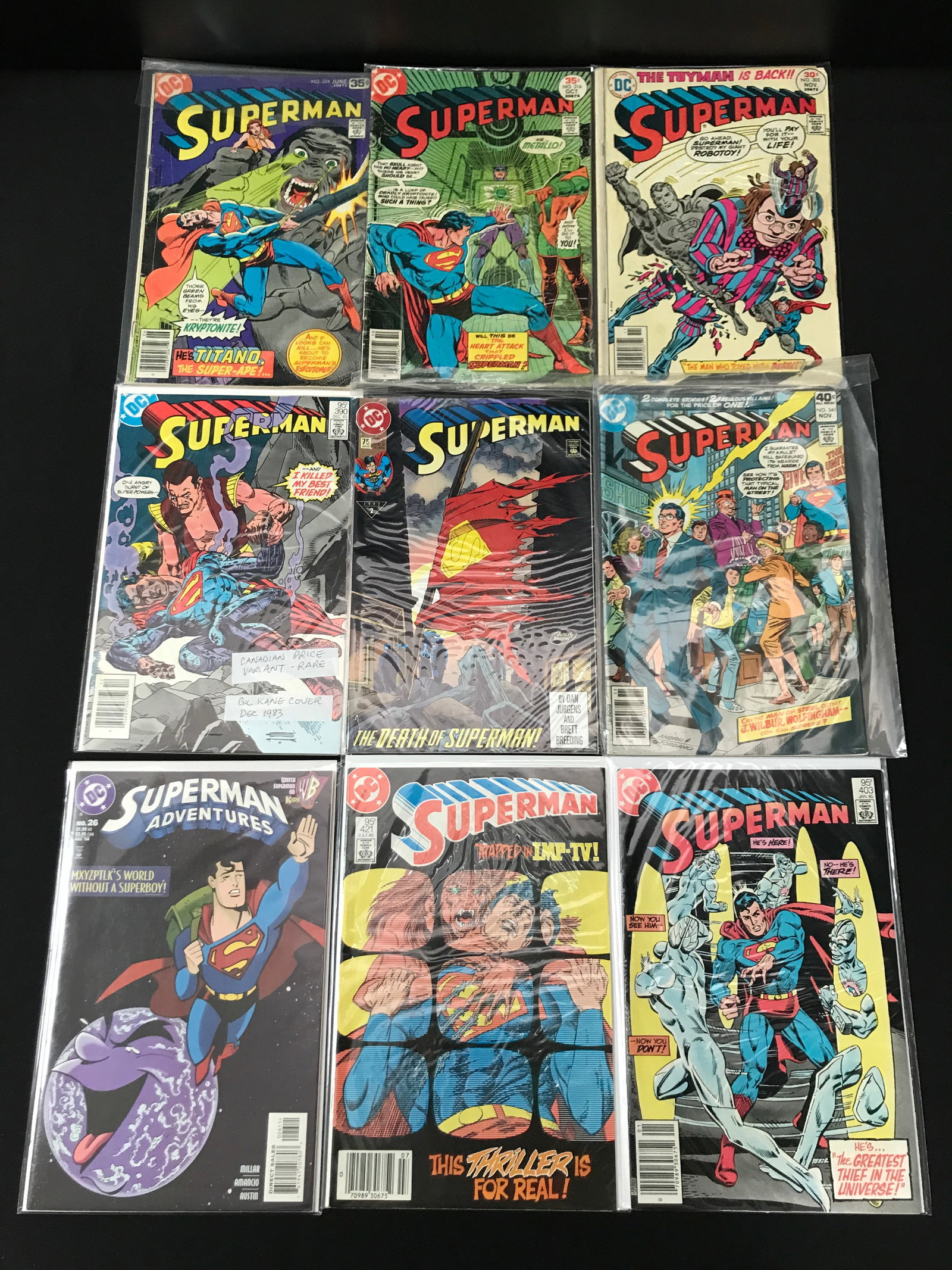 LOT OF 9 SUPERMAN COMICS - DC COMICS (1 of 1)