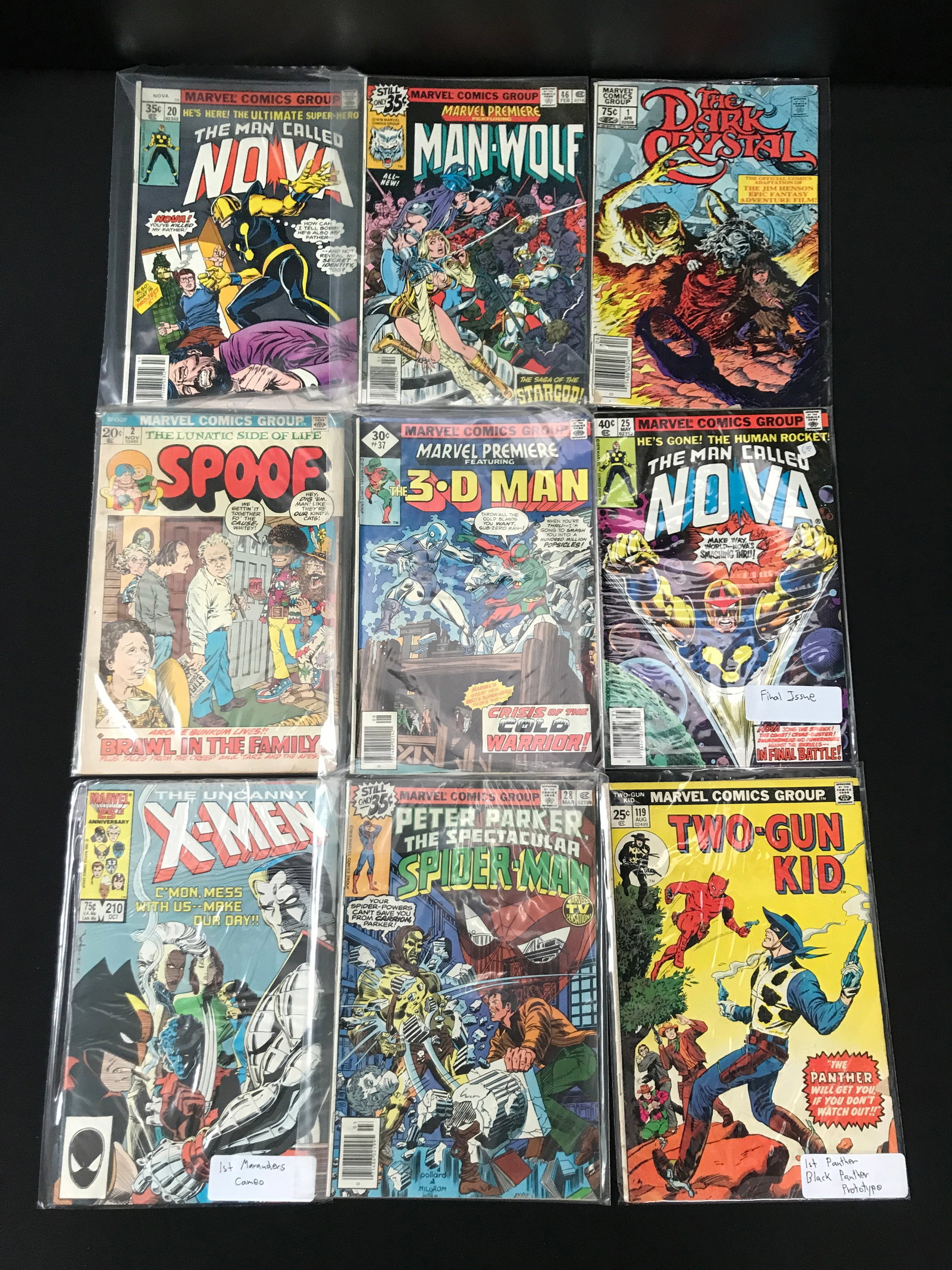 LOT OF 9 MARVEL COMICS - VARIOUS TITLES: Prices are in Canadian dollars