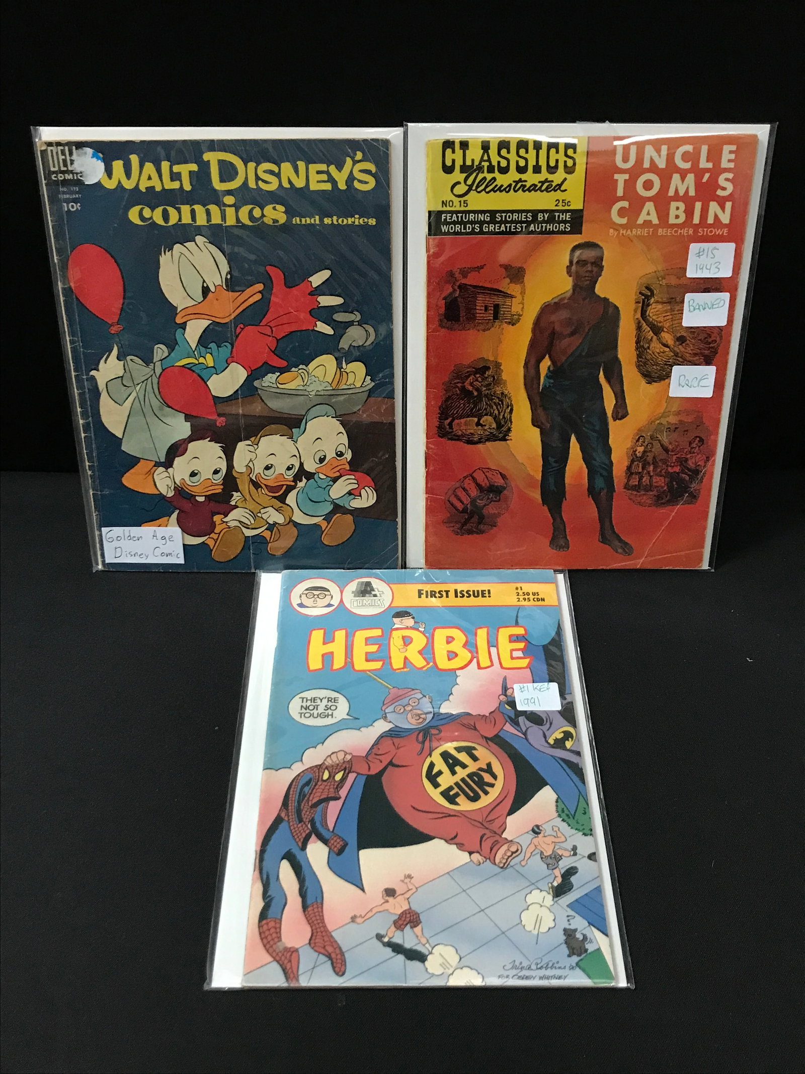 LOT OF 3 MIXED TITLE COMICS - VARIOUS PUBLISHERS: Prices are in Canadian dollars