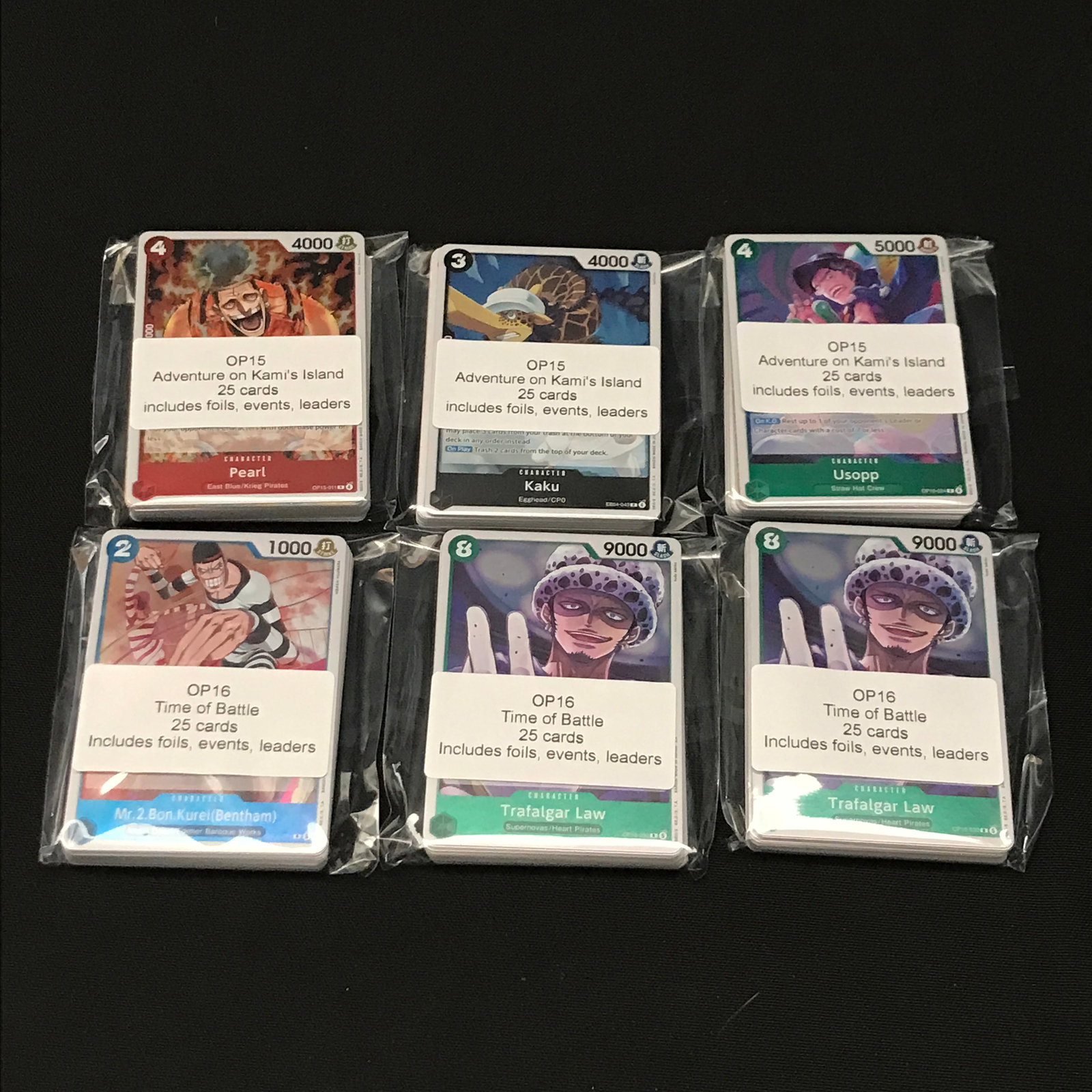 LOT OF 150 OP15 /16 ONE PIECE TCG TRADING CARDS: Prices are in Canadian dollars