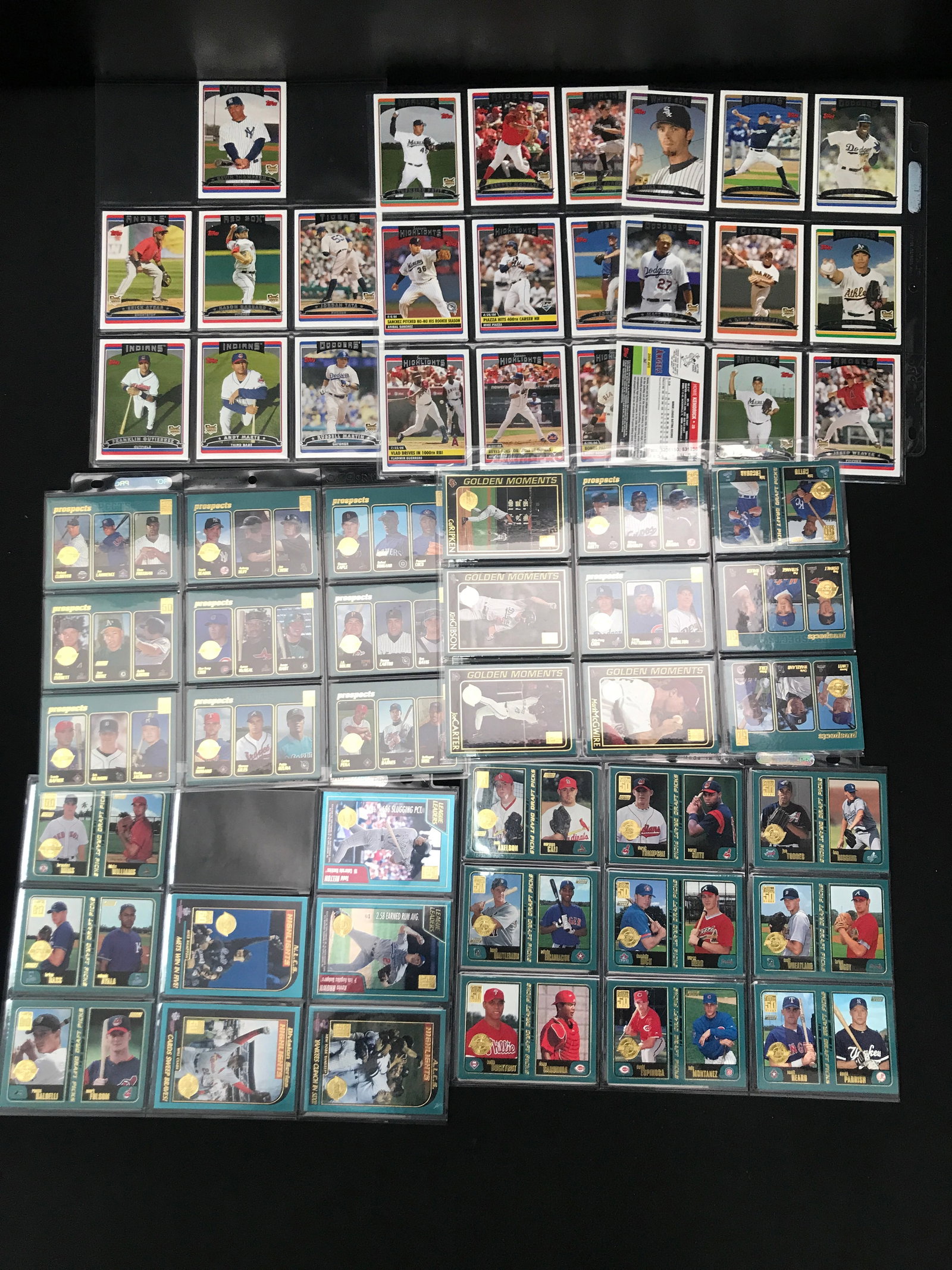 SEVERAL BINDER SLEEVES OF BASEBALL TRADING CARDS (1 of 1)