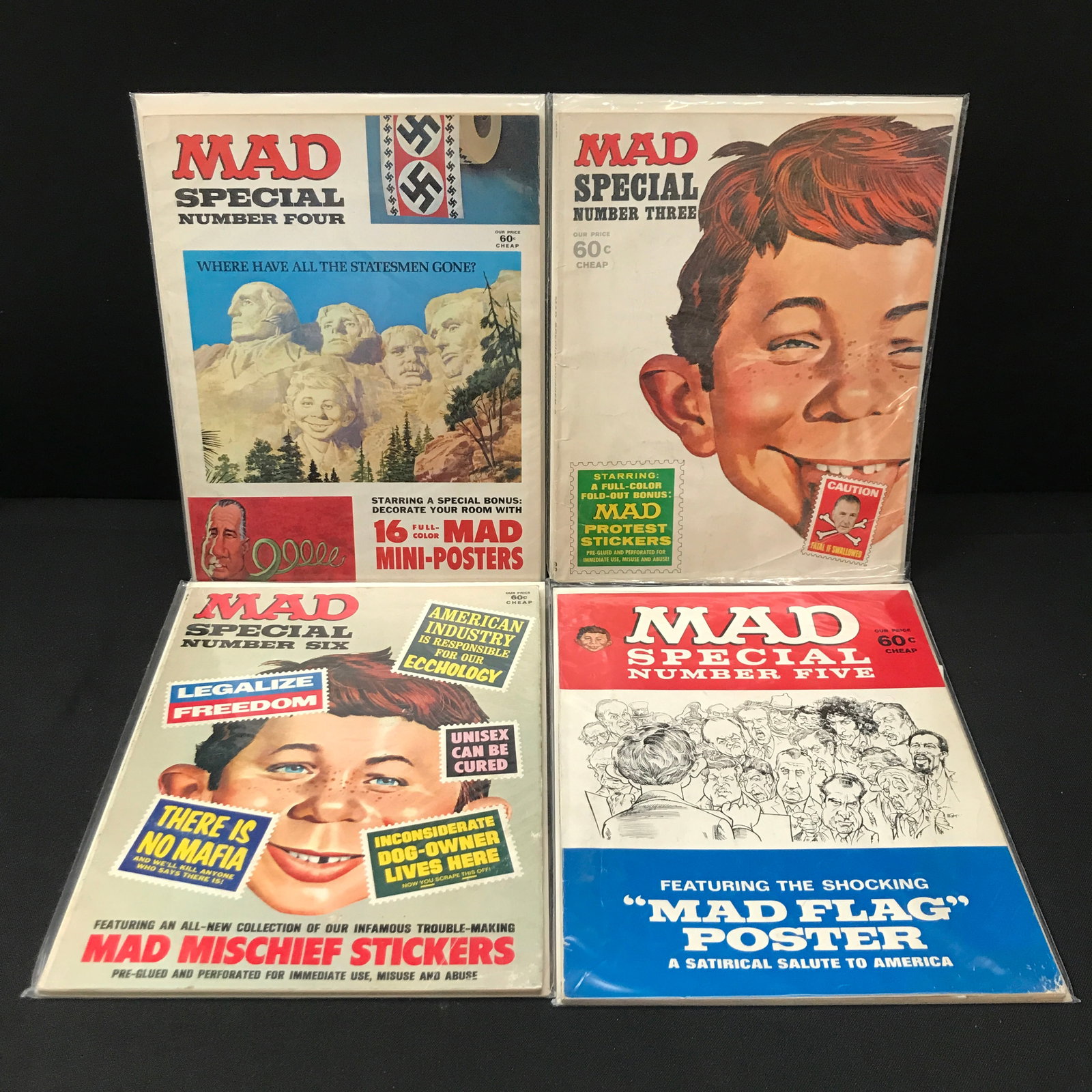 LOT OF 4 MAD MAGAZINES: Prices are in Canadian dollars
