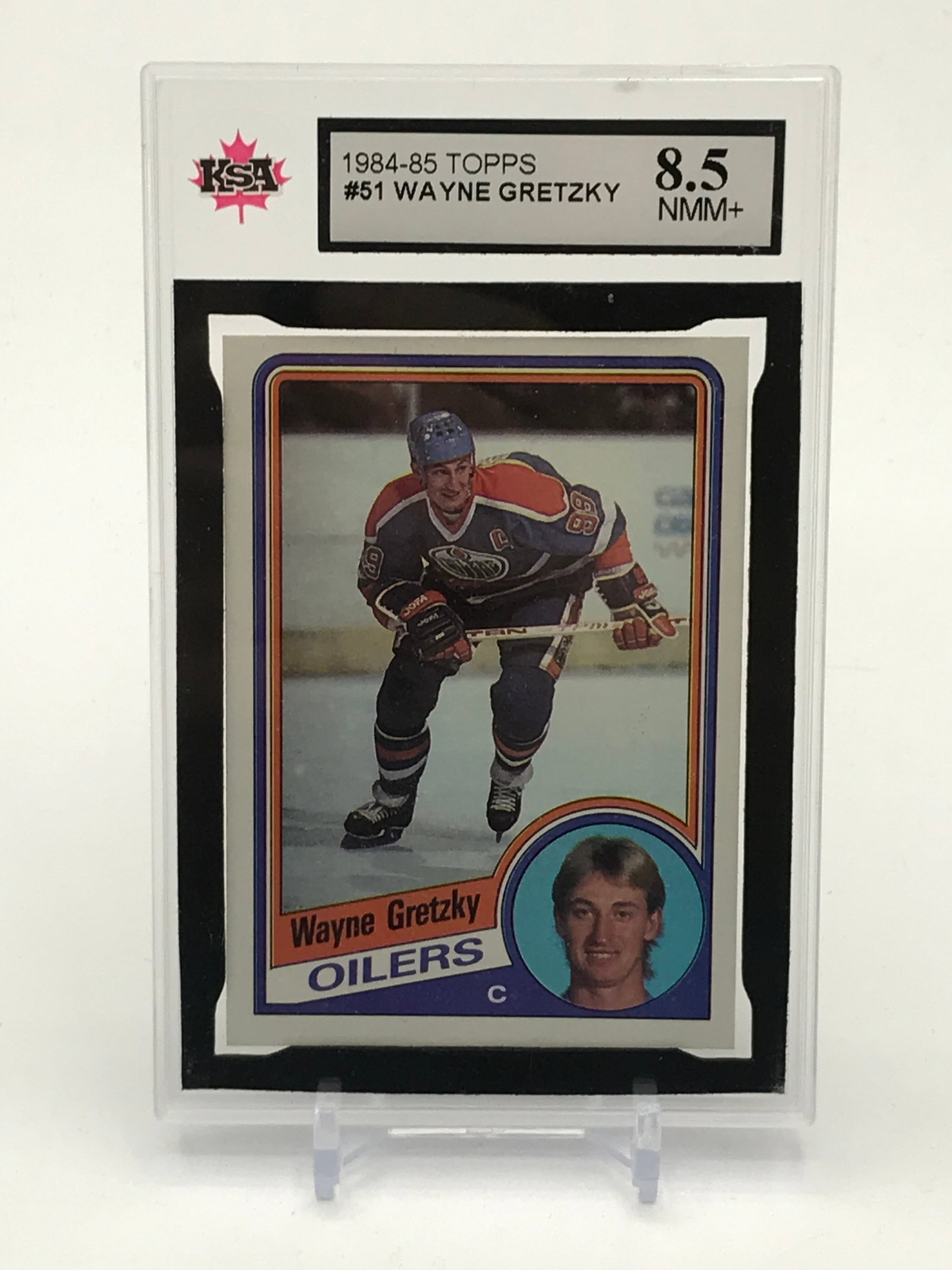 1984-85 TOPPS WAYNE GRETZKY TRADING CARD - KSA GRADE 8.5: Prices are in Canadian dollars