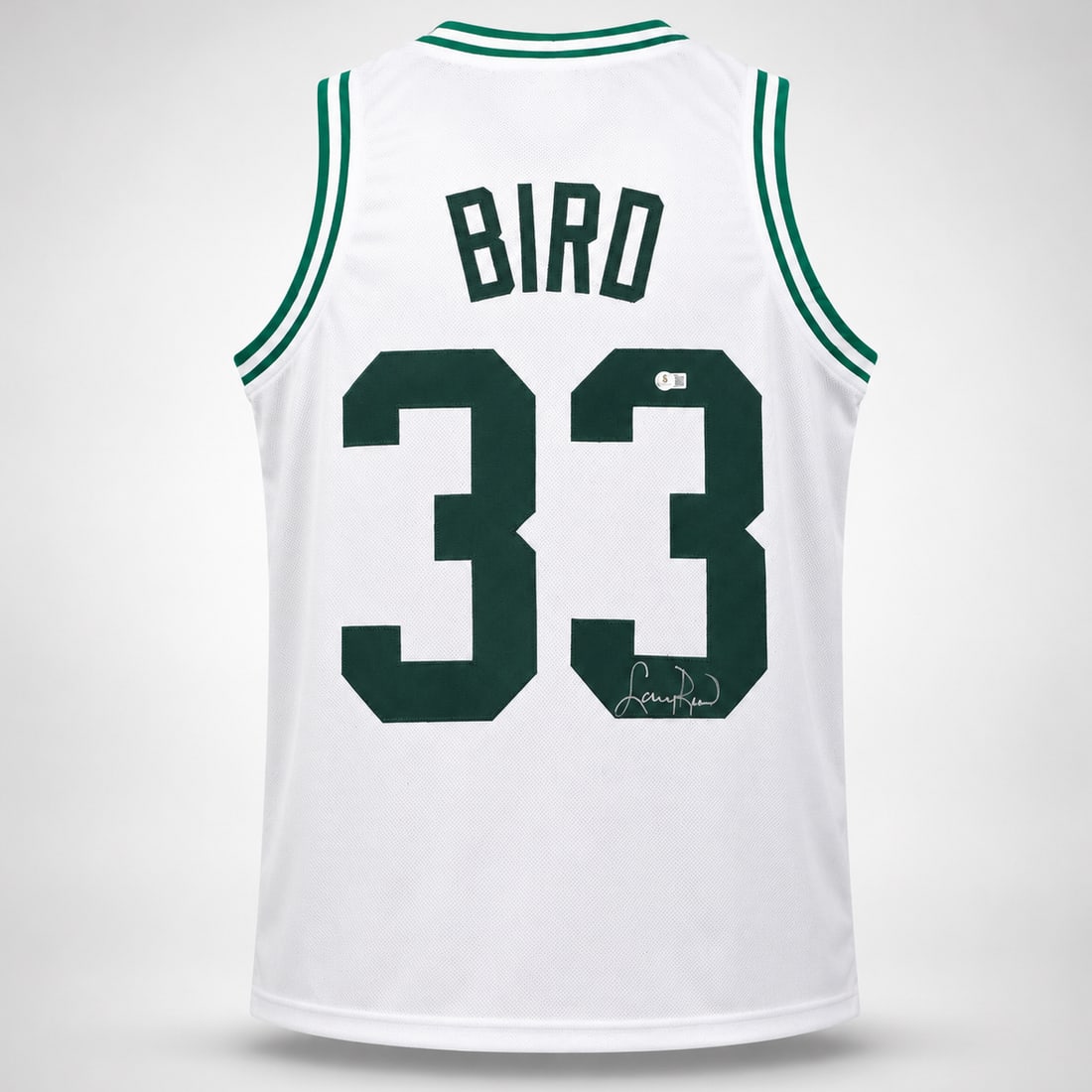 LARRY BIRD SIGNED BASKETBALL JERSEY - BECKETT COA (1 of 3)