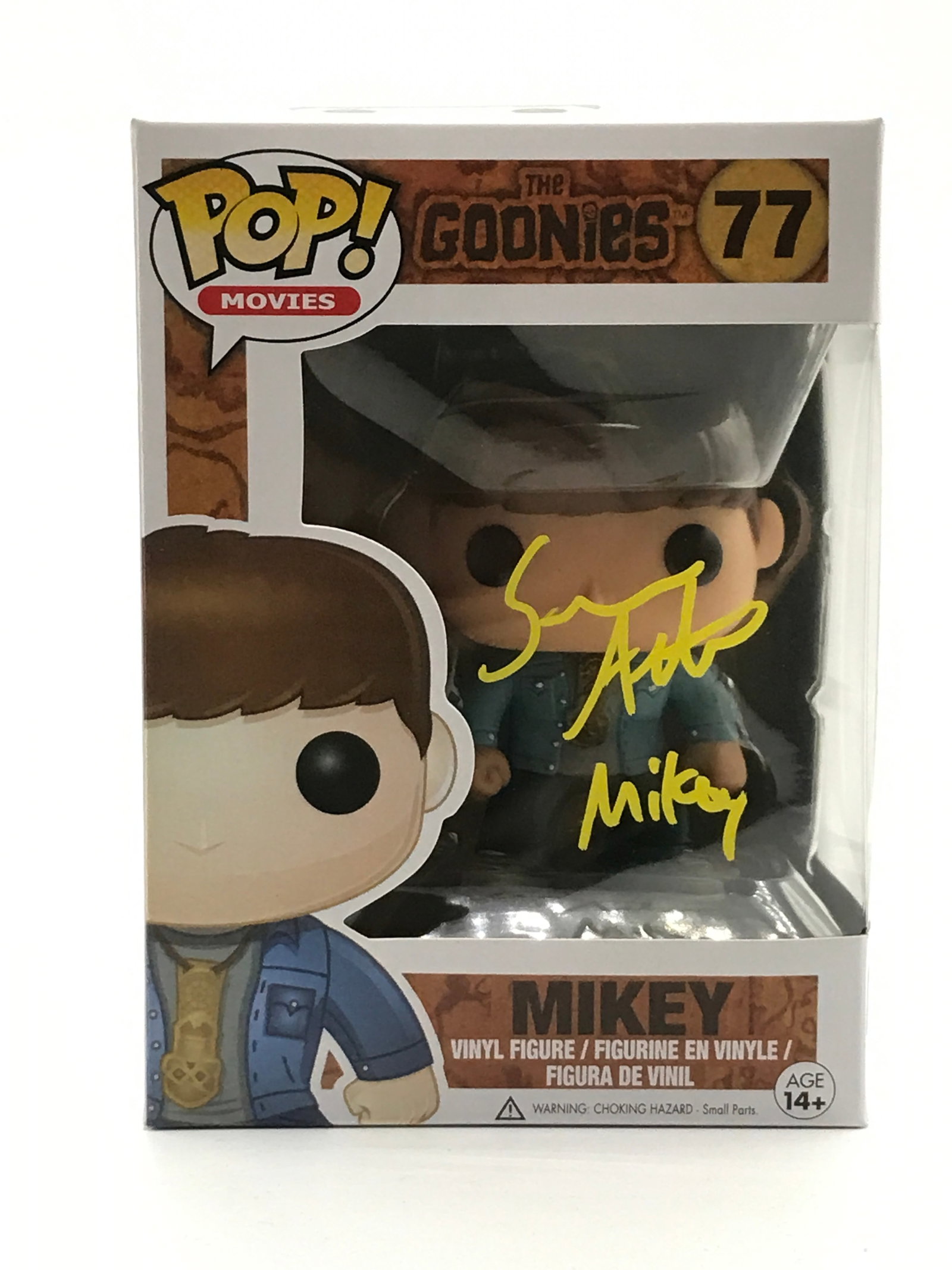 SEAN ASTIN SIGNED MIKEY GOONIES FUNKO POP - WWOC COA: Prices are in Canadian dollars