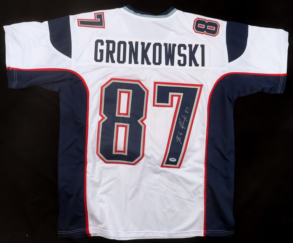 ROB GRONKOWSKI SIGNED NEW ENGLAND PATRIOTS JERSEY - PSA COA (1 of 3)