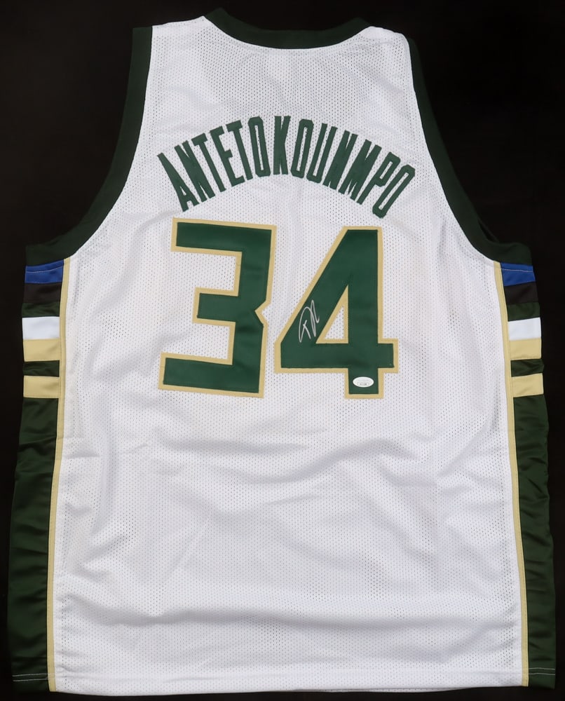 GIANNIS ANTETOKOUNMPO SIGNED GREEK FREAK JERSEY - JSA COA (1 of 3)