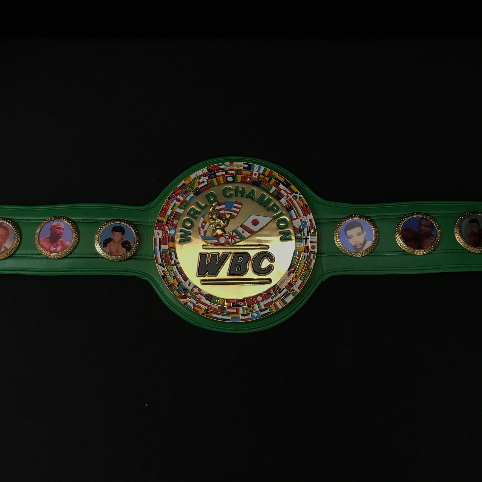 MIKE TYSON SIGNED GREEN WBC CHAMPIONSHIP BELT - WWOC COA (1 of 2)