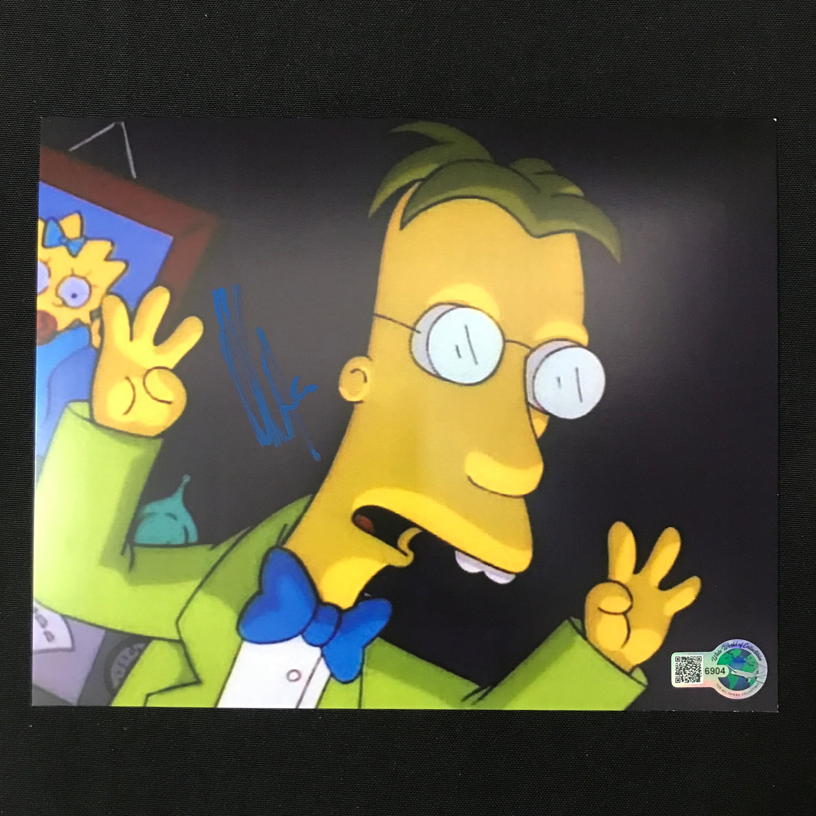HANK AZARIA SIGNED SIMPSONS 8X10 - WWOC COA: Prices are in Canadian dollars