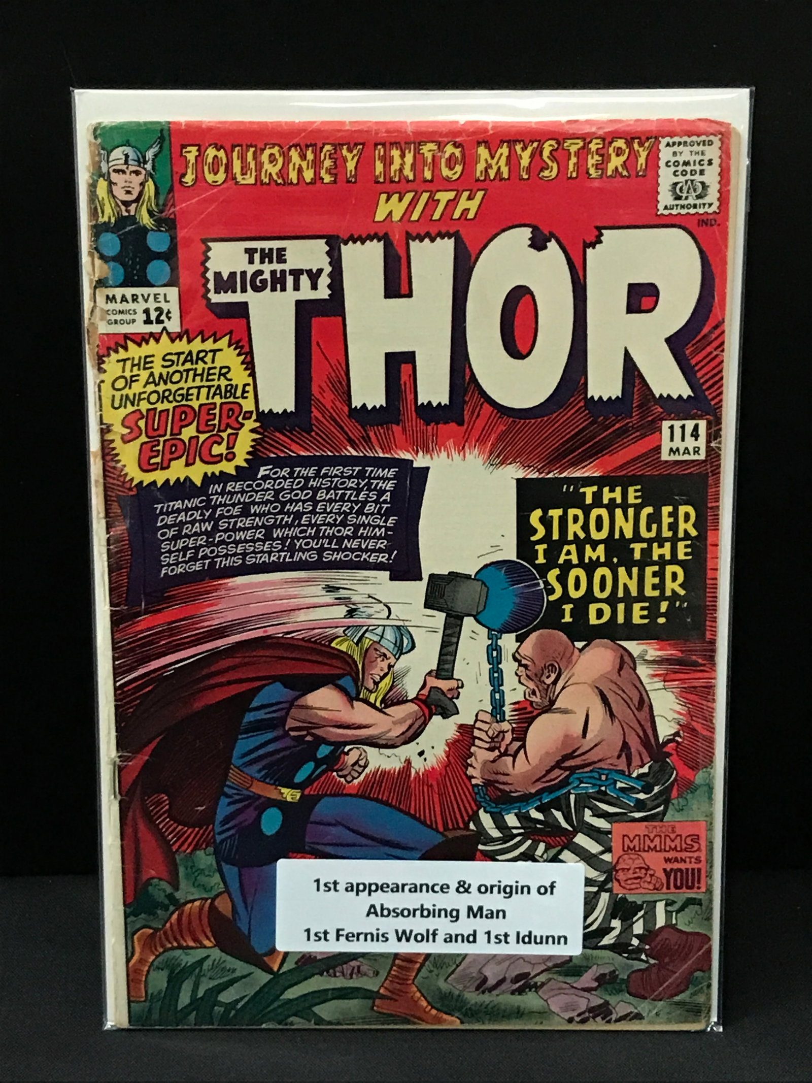 JOURNEY INTO MYSTERY #114 SEVERAL 1ST APPS - MARVEL COMICS (1 of 1)