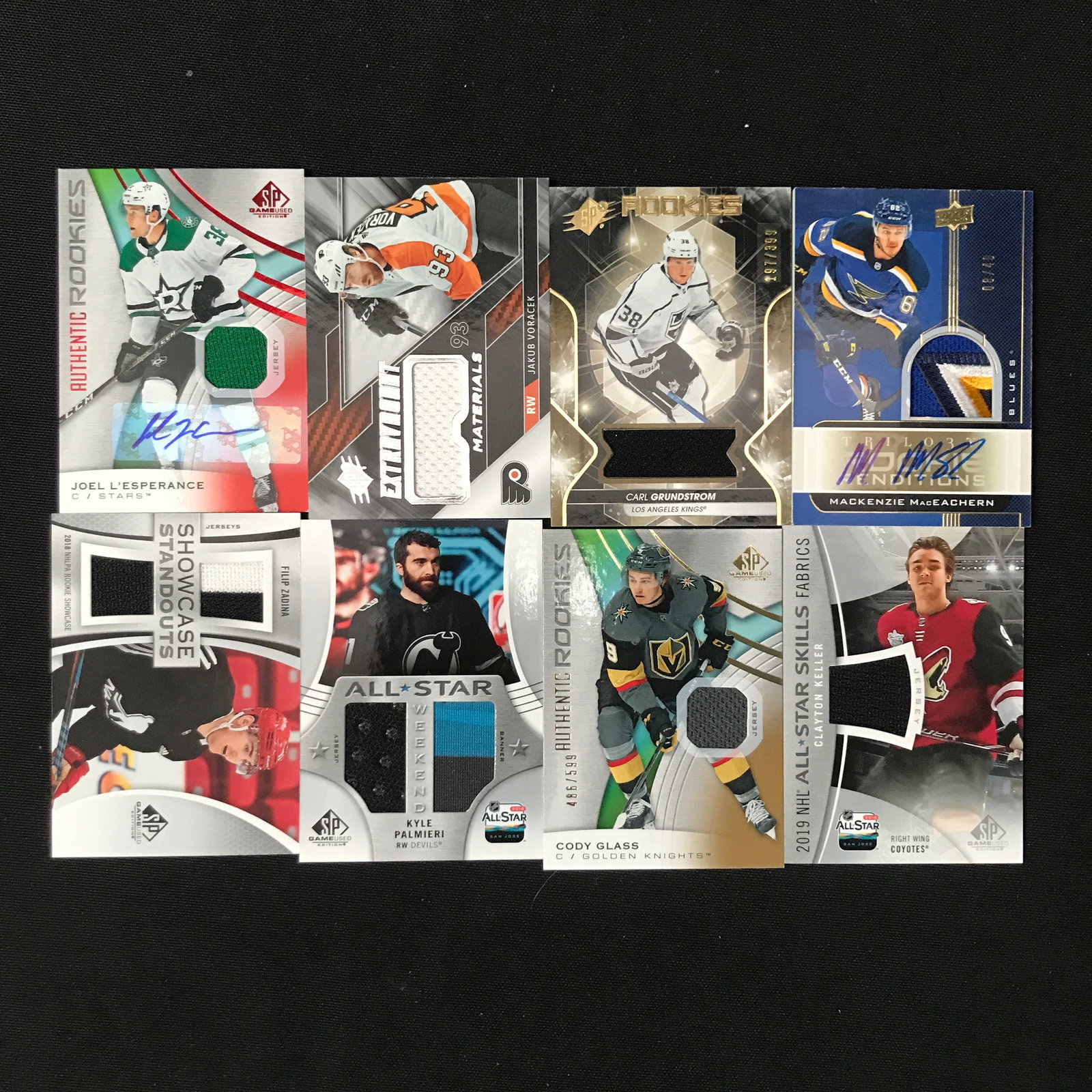 LOT OF 8 HOCKEY PATCH TRADING CARDS INCLUDING SOME SIGNED (1 of 1)