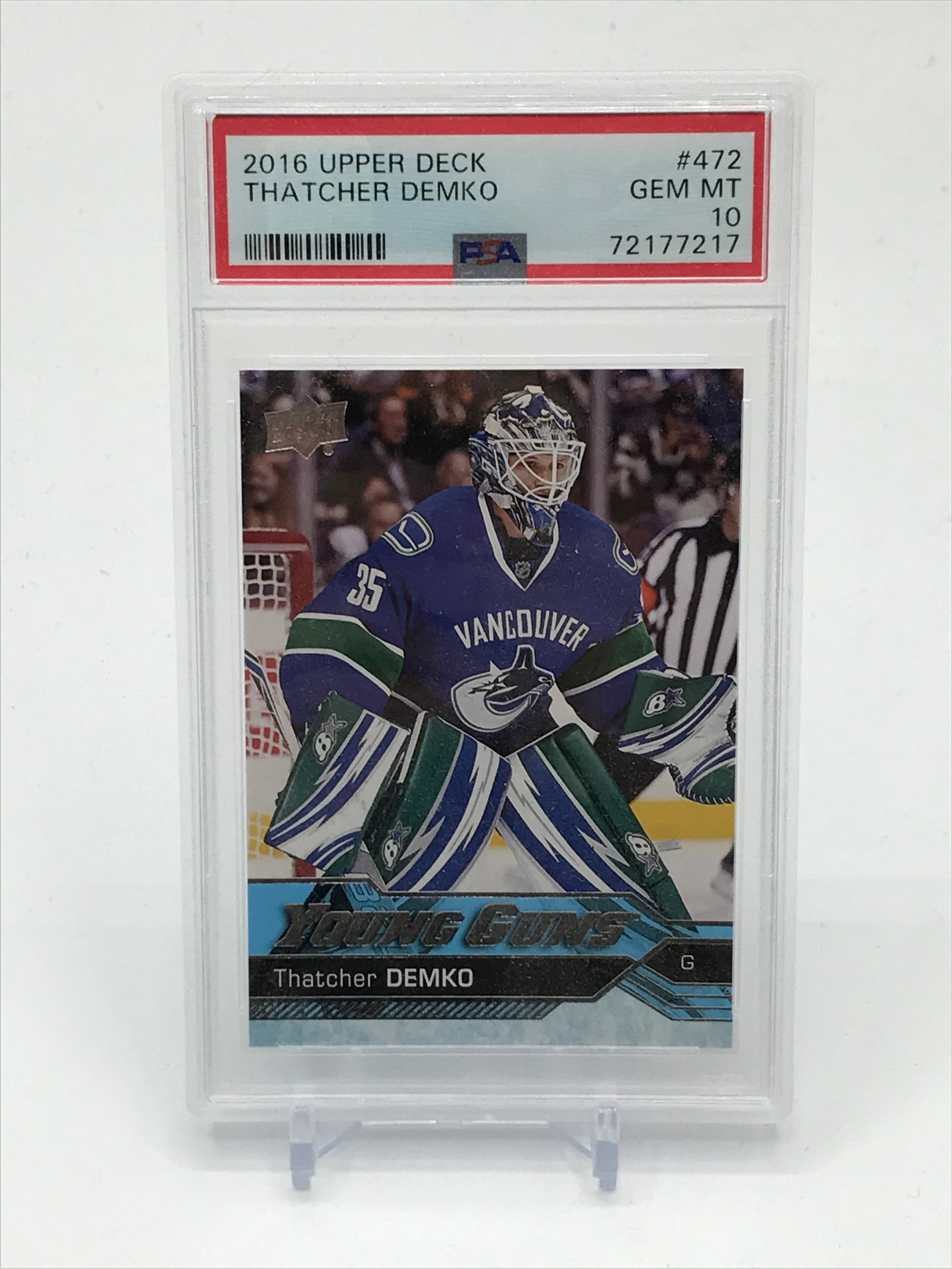 2016 UPPER DECK THATCHER DEMKO YOUNG GUNS TRADING CARD - PSA GRADE 10: Prices are in Canadian dollars