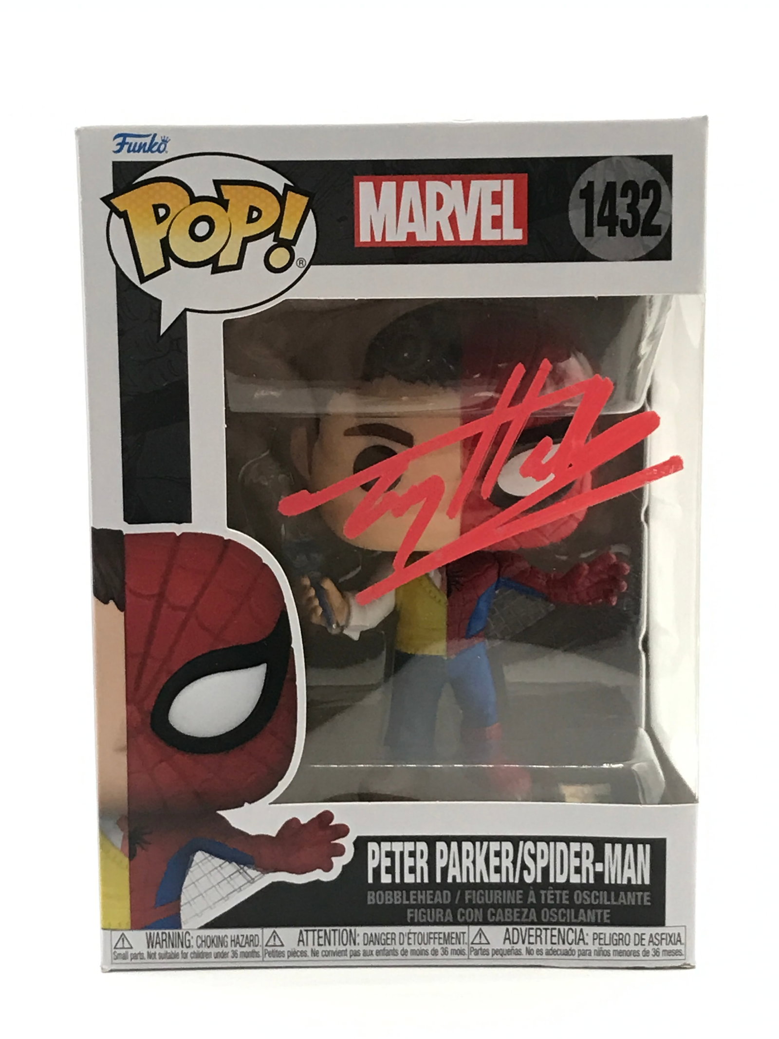 TOM HOLLAND SIGNED SPIDERMAN FUNKO POP - KB COA: Prices are in Canadian dollars