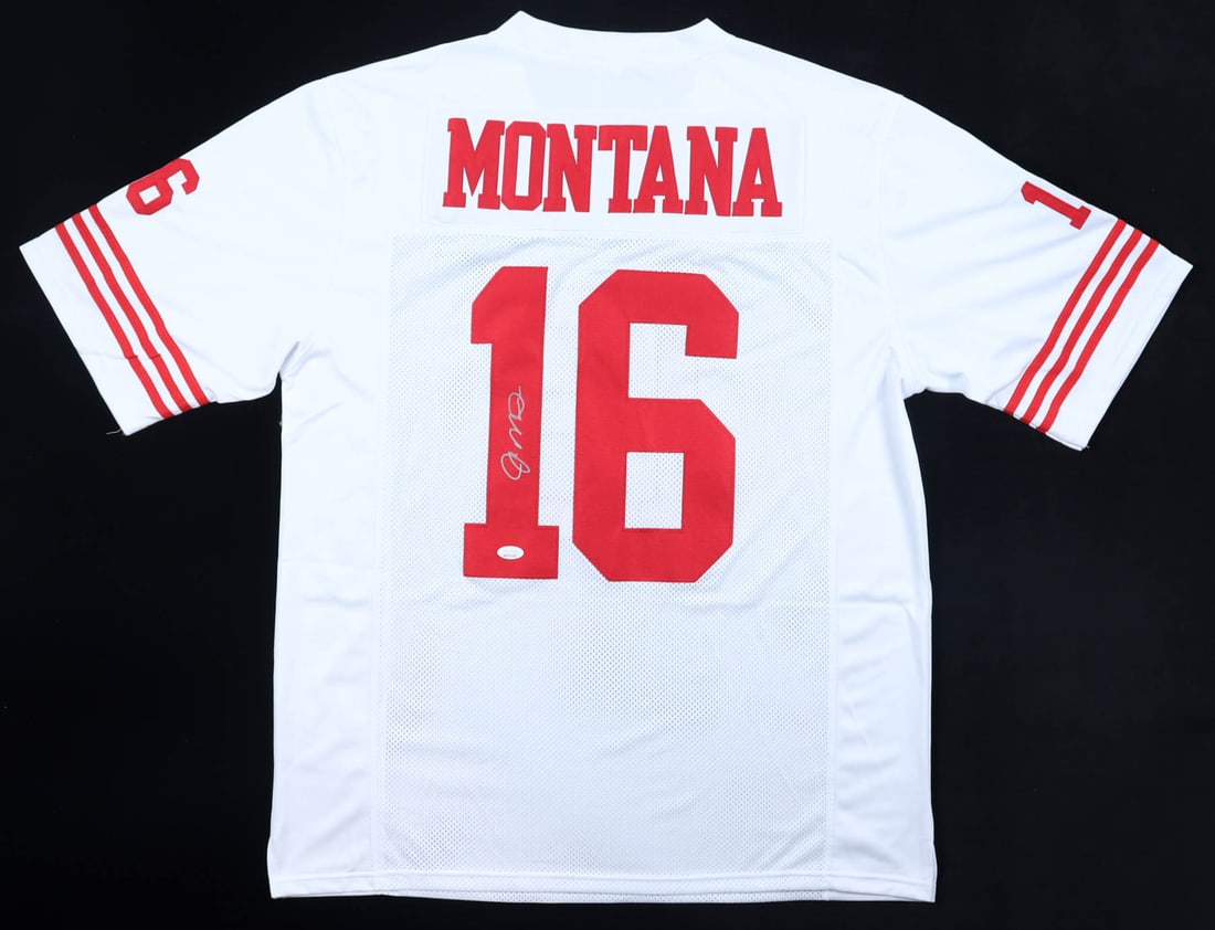 JOE MONTANA SIGNED JERSEY - JSA COA: Prices are in Canadian dollars