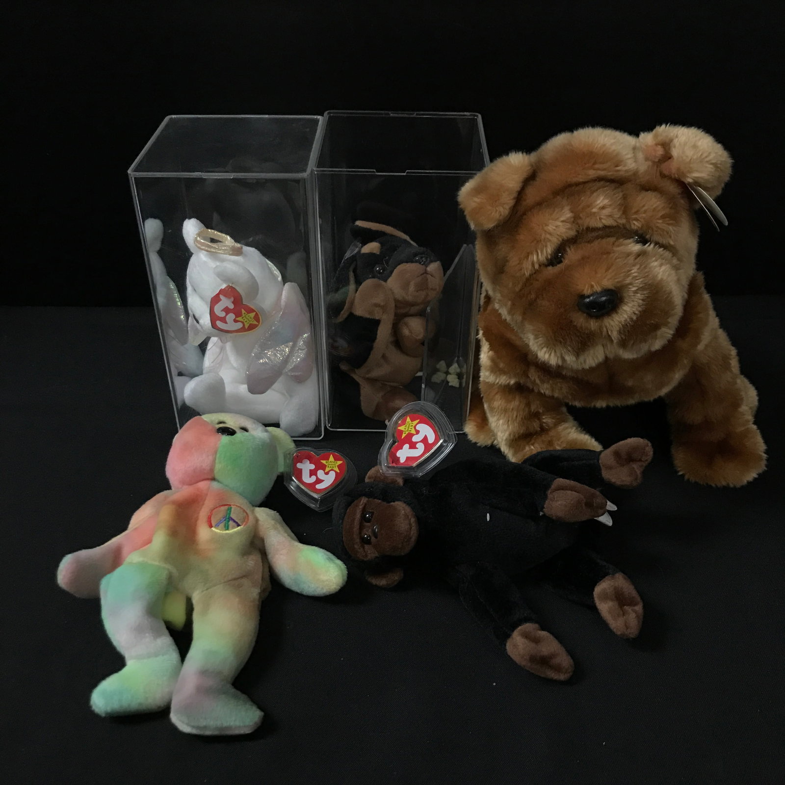 LOT OF 5 BEENIE BABIES: Prices are in Canadian dollars