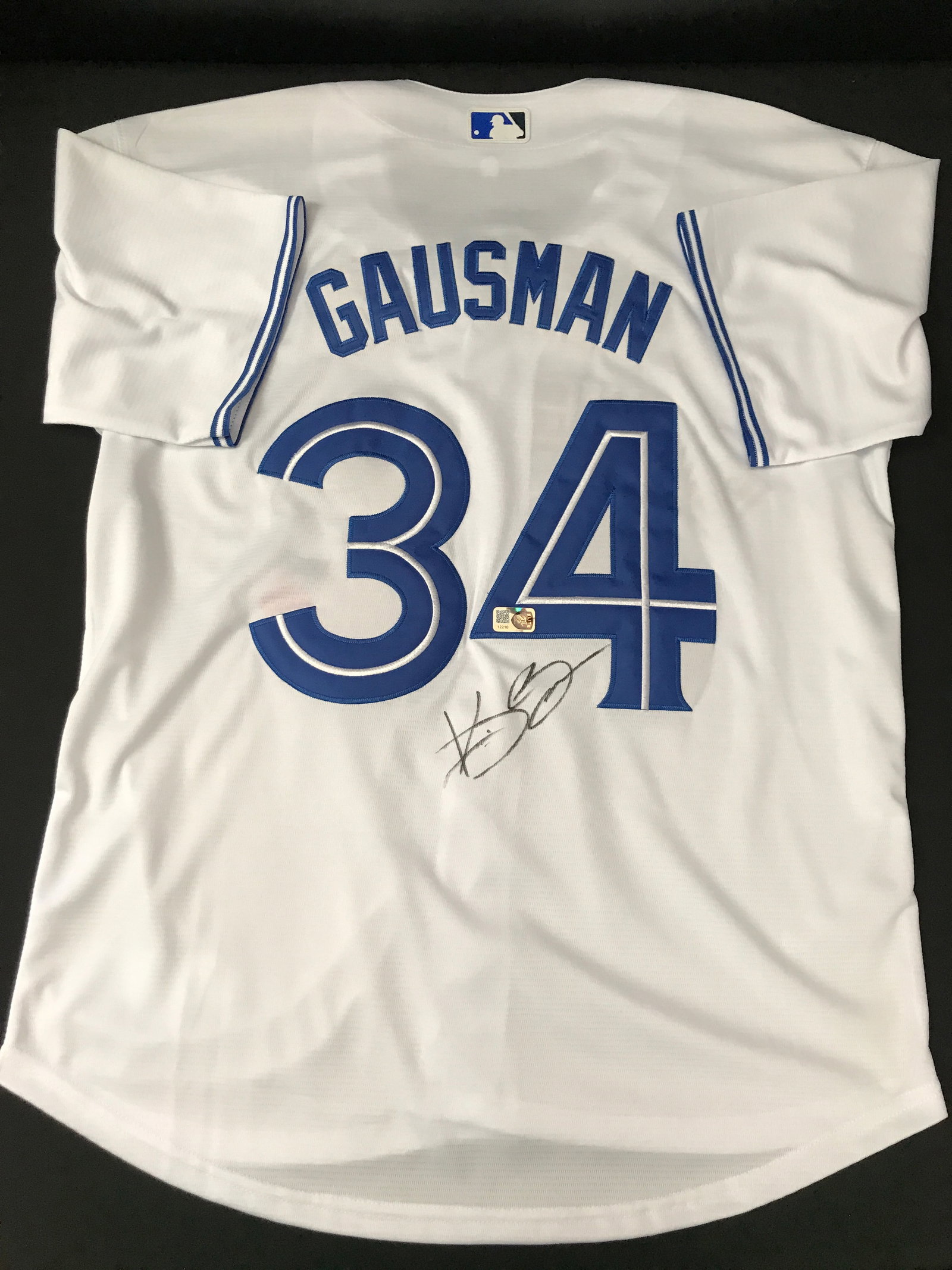 KEVIN GAUSMAN SIGNED TORONTO BLUE JAYS CUSTOM JERSEY - ELITE COA: Prices are in Canadian dollars