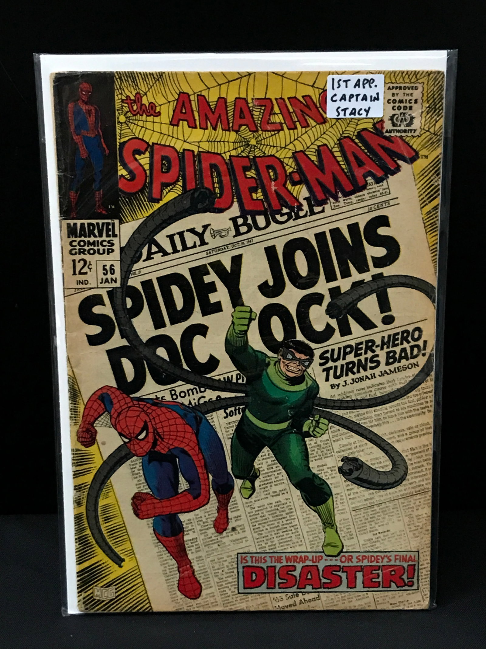 THE AMAZING SPIDERMAN #56 1ST APP CAPTAIN STACY - MARVEL COMICS (1 of 1)