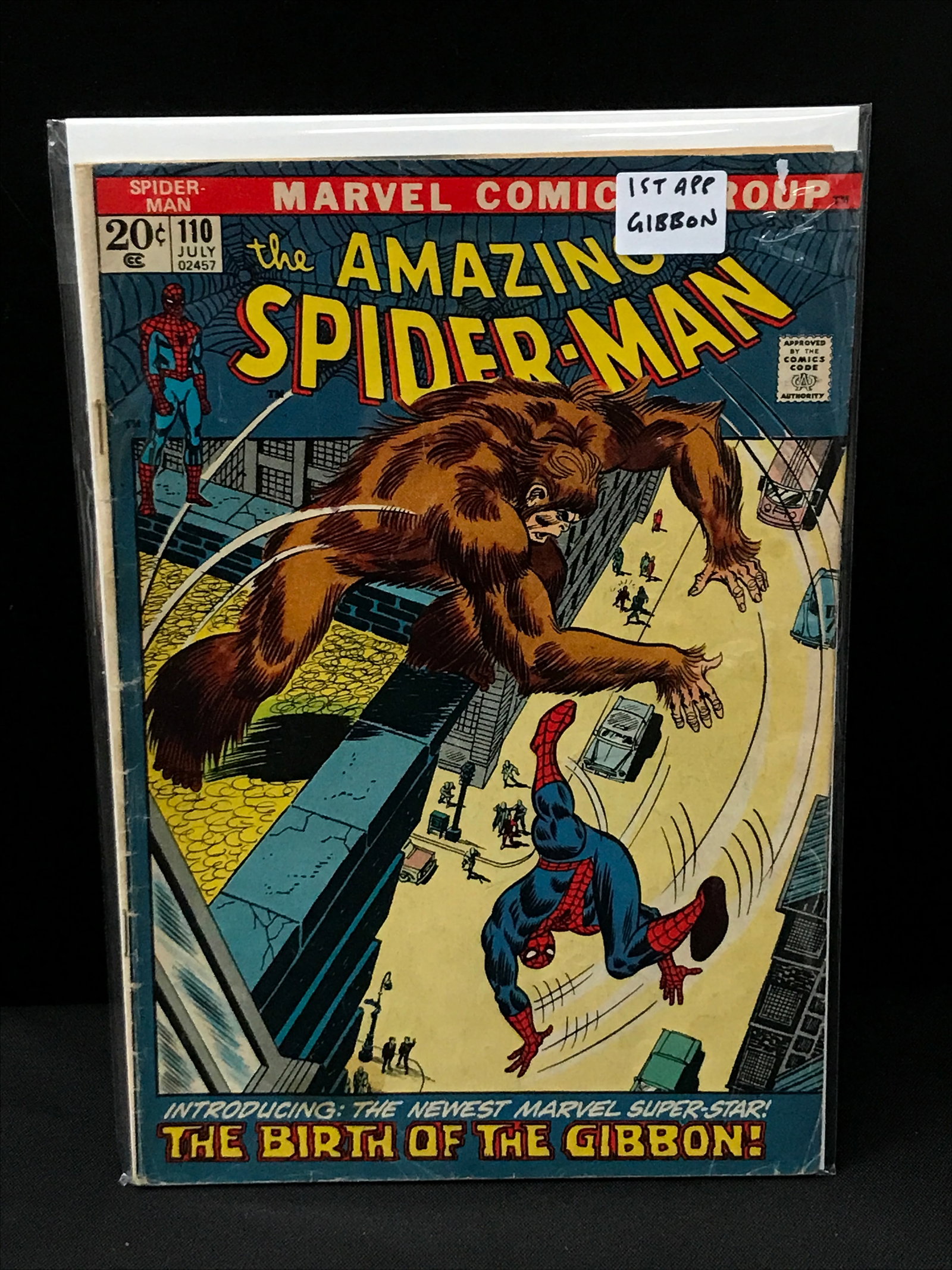 THE AMAZING SPIDERMAN #110 1ST APP GIBBON - MARVEL COMICS (1 of 1)