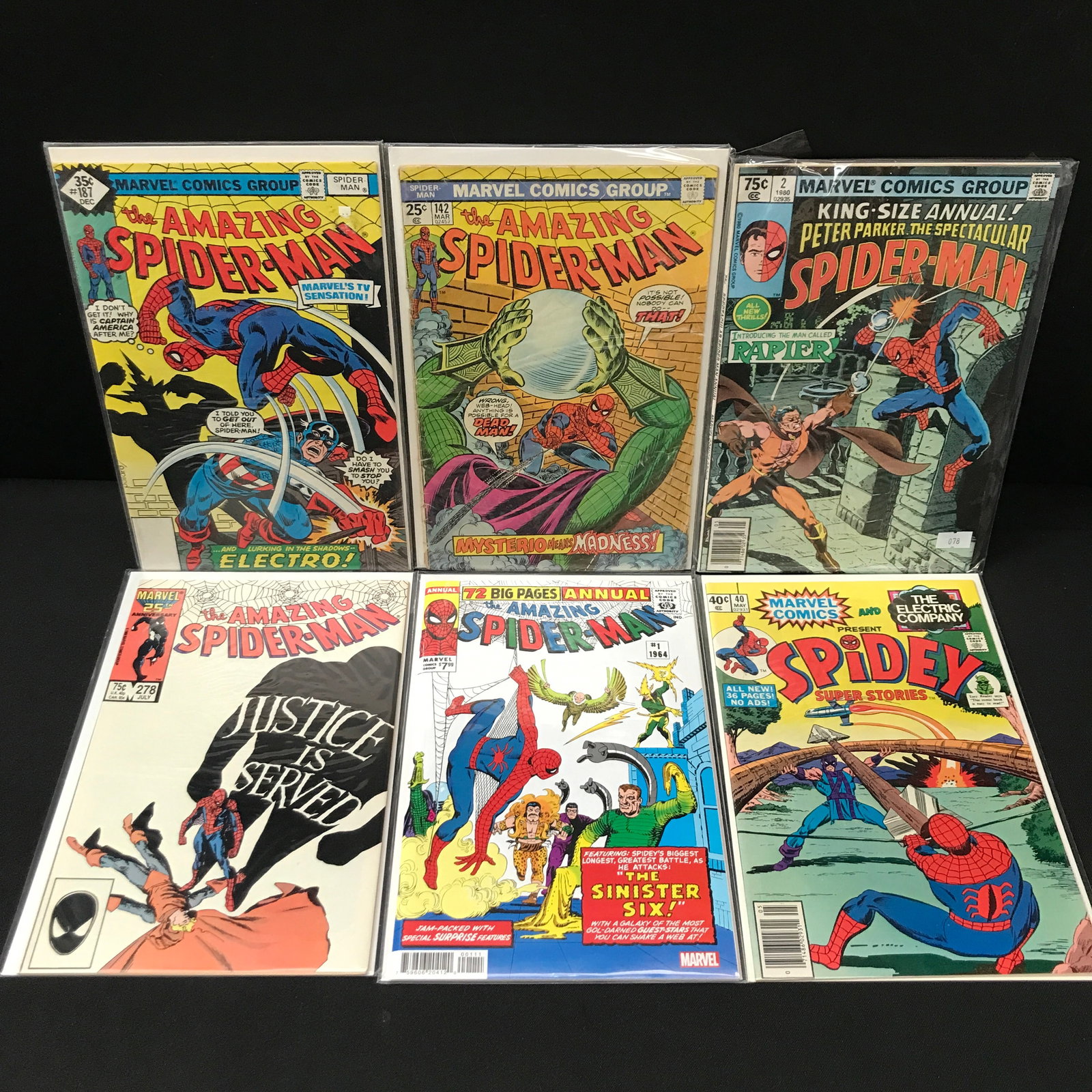 LOT OF 6 SPIDERMAN COMICS - MARVEL COMICS (1 of 1)
