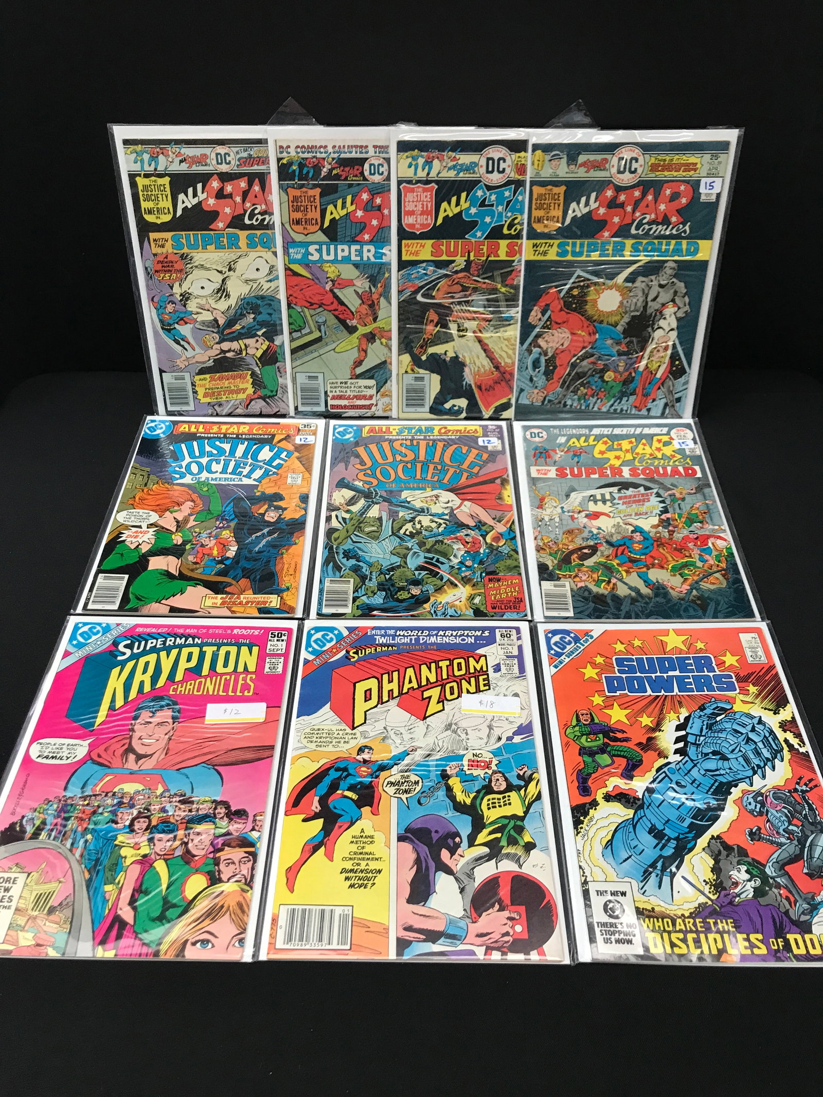 LOT OF 17 MIXED TITLE COMICS - DC COMICS: Prices are in Canadian dollars