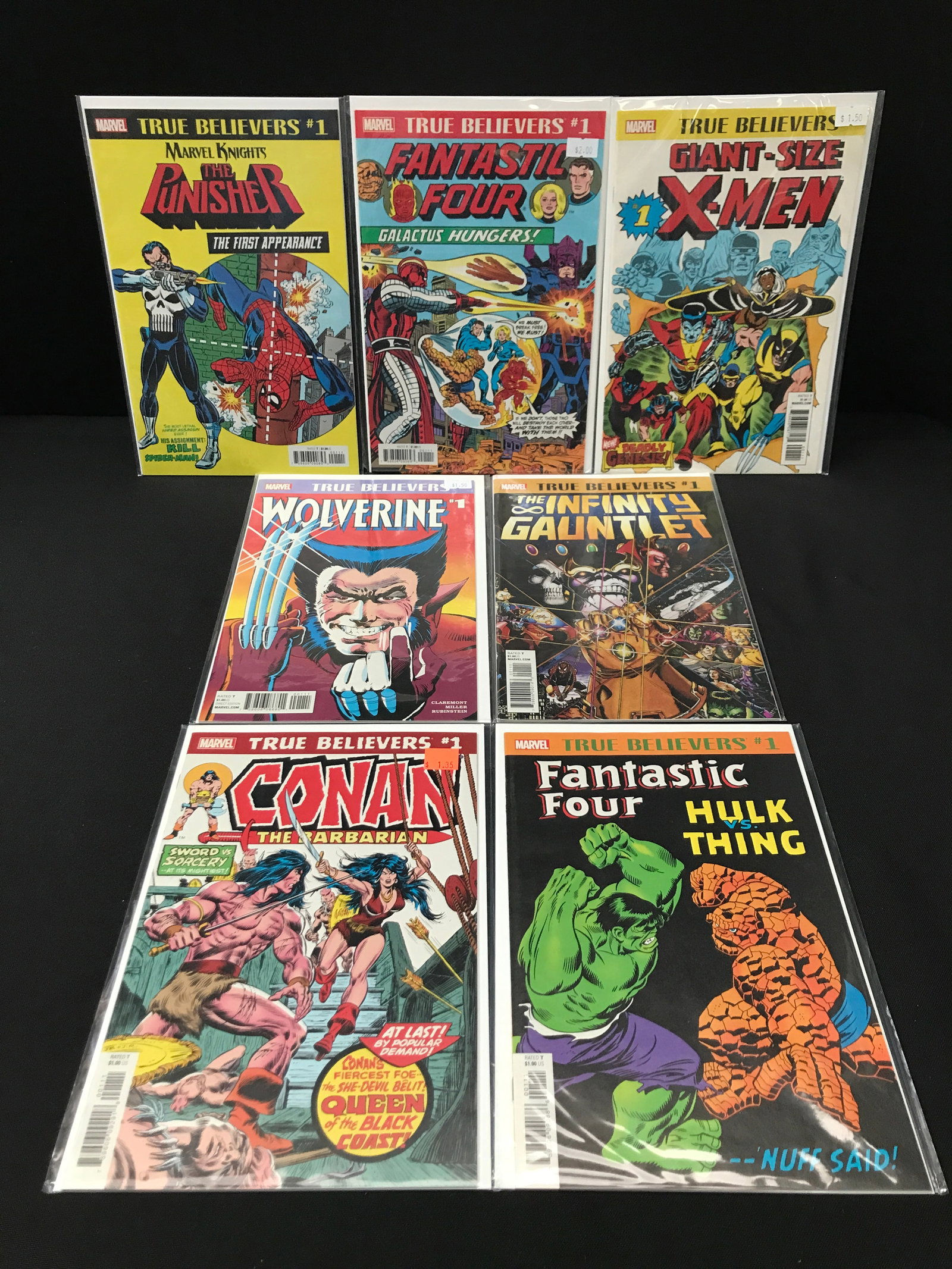 LOT OF 7 TRUE BELIEVER'S COMICS - MARVEL COMICS (1 of 1)